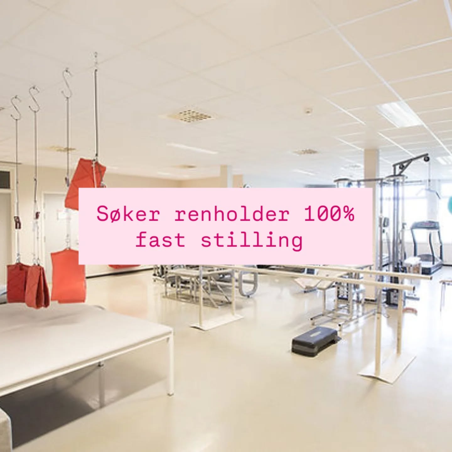 Meråker Kurbad søker renholder i fast 100 % stilling – her får du en unik mulighet til å gjøre en forskjell for mennesker på vei tilbake til hverdagen! Som renholder hos oss er du en viktig brikke i rehabiliterings-prosessen. Arbeidet ditt bidrar til trygge, rene og inspirerende omgivelser for pasienter, gjester og ansatte – og gir pasientene gode forutsetninger for å konsentrere seg om egen rehabilitering og sine mål. Oppstart etter avtale.
https://arbeidsplassen.nav.no/stillinger/stilling/96491a46-6581-4169-8f91-c72d106bc6a2