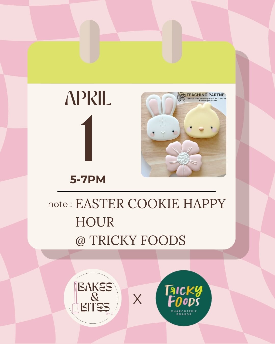 spring diy cookie decorating is live!! 🐣🐰🌸
join me wednesday, april 1st from 5–7p at @trickyfoods for a laid-back night of cookie decorating!
if you’ve ever wanted to try royal icing without the pressure of a full class, this is the perfect chance • each ticket includes 3 easter-themed cookies, all the icing + materials you’ll need, and step-by-step instructions to follow at your own pace • plus, i’ll be there the whole time to help and answer any questions 🤍