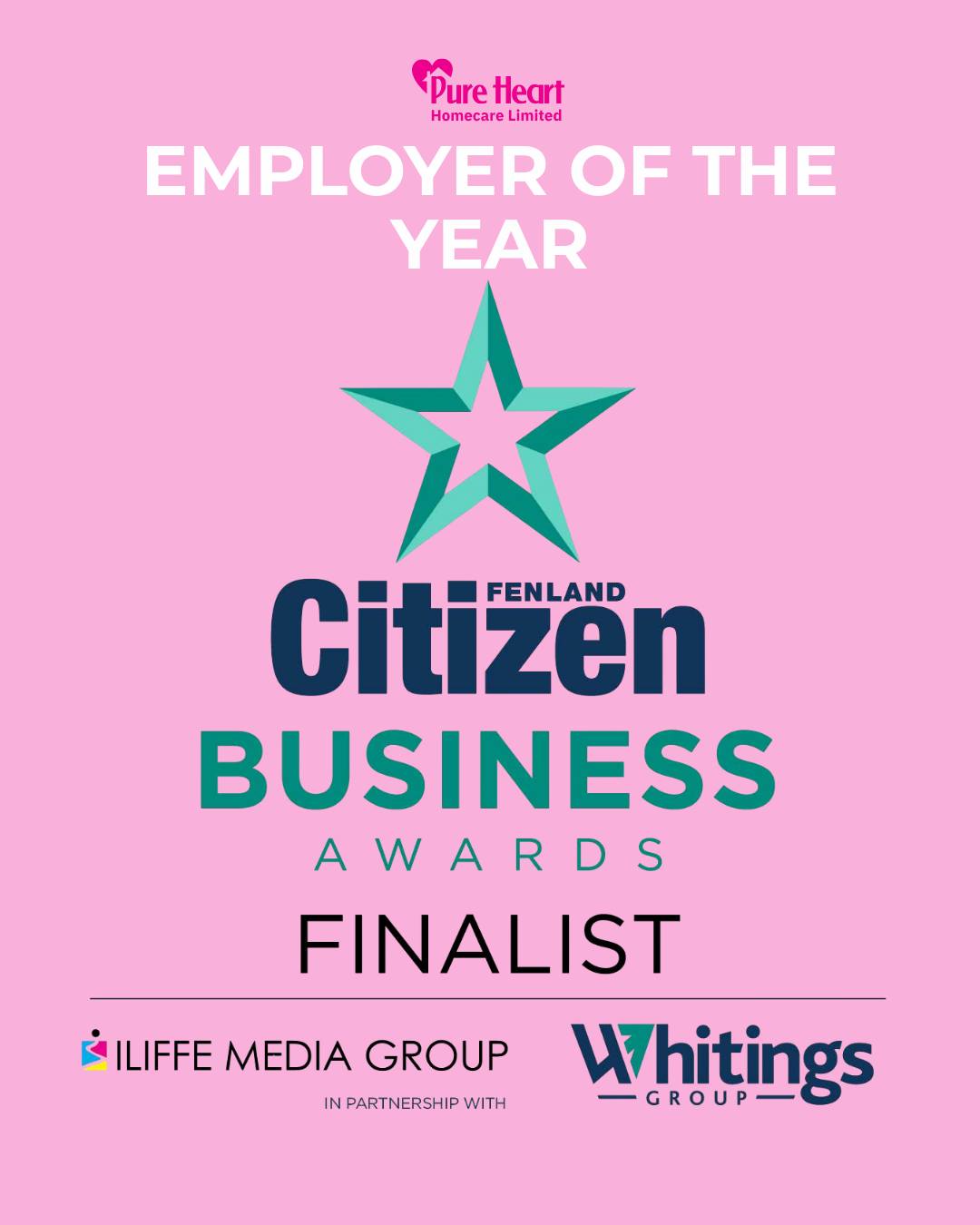 The Fenland Citizen Business Awards are next month and we are finalists for Employer of The Year! We are thrilled to be a finalist 💗
purehearthomecare.co.uk
#PureHeartHomeCare #Finalist #Awards