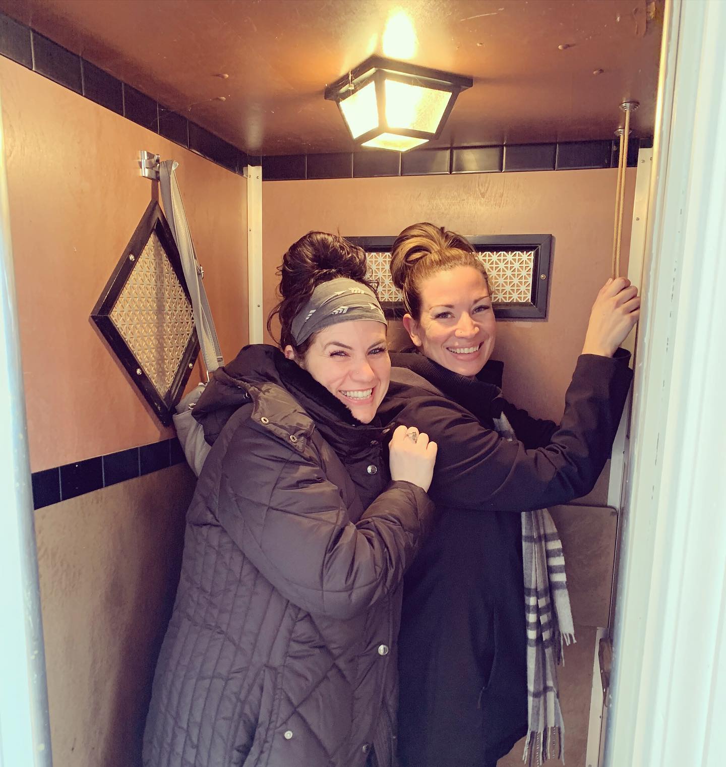 Love my adventures with this lady! #searchingforourforeverhome #oldelevator #itwasscary #sofun #adventures #highvibes #businessentrepreneur #soexciting #friends