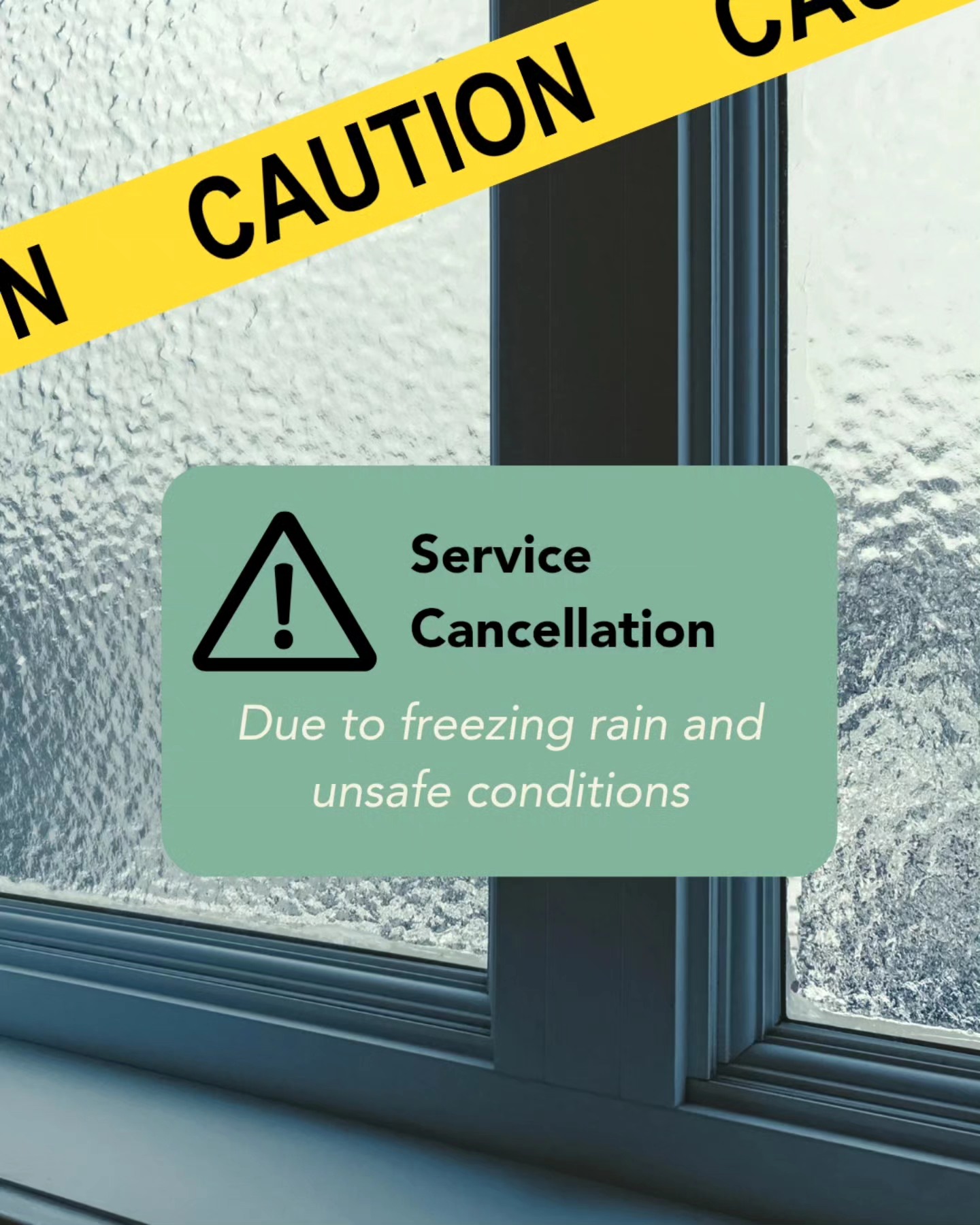 SERVICE CANCELLED
We hope everyone sees this: church is cancelled this morning.
Due to freezing rain and dangerous road (and sidewalk) conditions, we will not be having a church service this morning.
Please stay safe and enjoy this Sabath time with your family.
We look forward to being together again next week (with hopefully more springy weather).