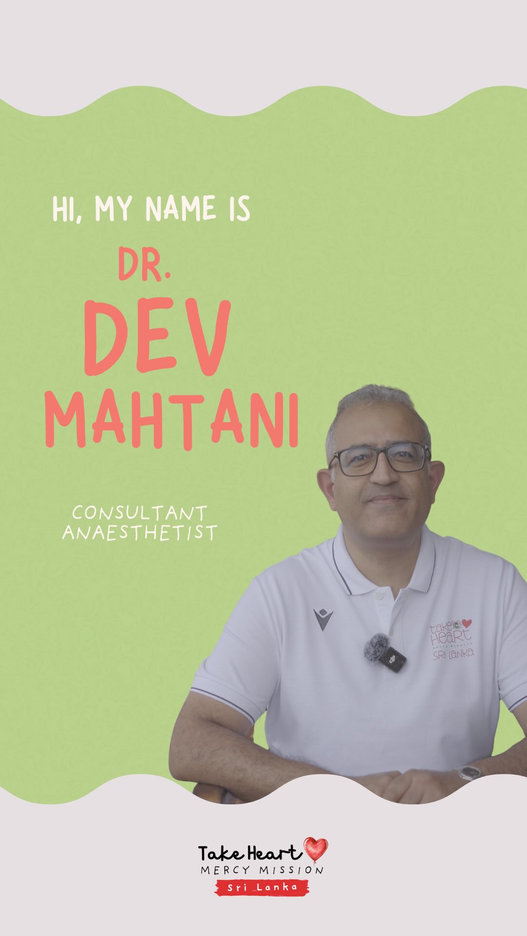 Meet The Team❤️
This is Dr. Dev Mahtani, Consultant Anaesthetist, helping support children through life-saving heart surgery in Sri Lanka.
#takeheartmercymission #meettheteam #savinglittlehearts #srilanka #medicalmission