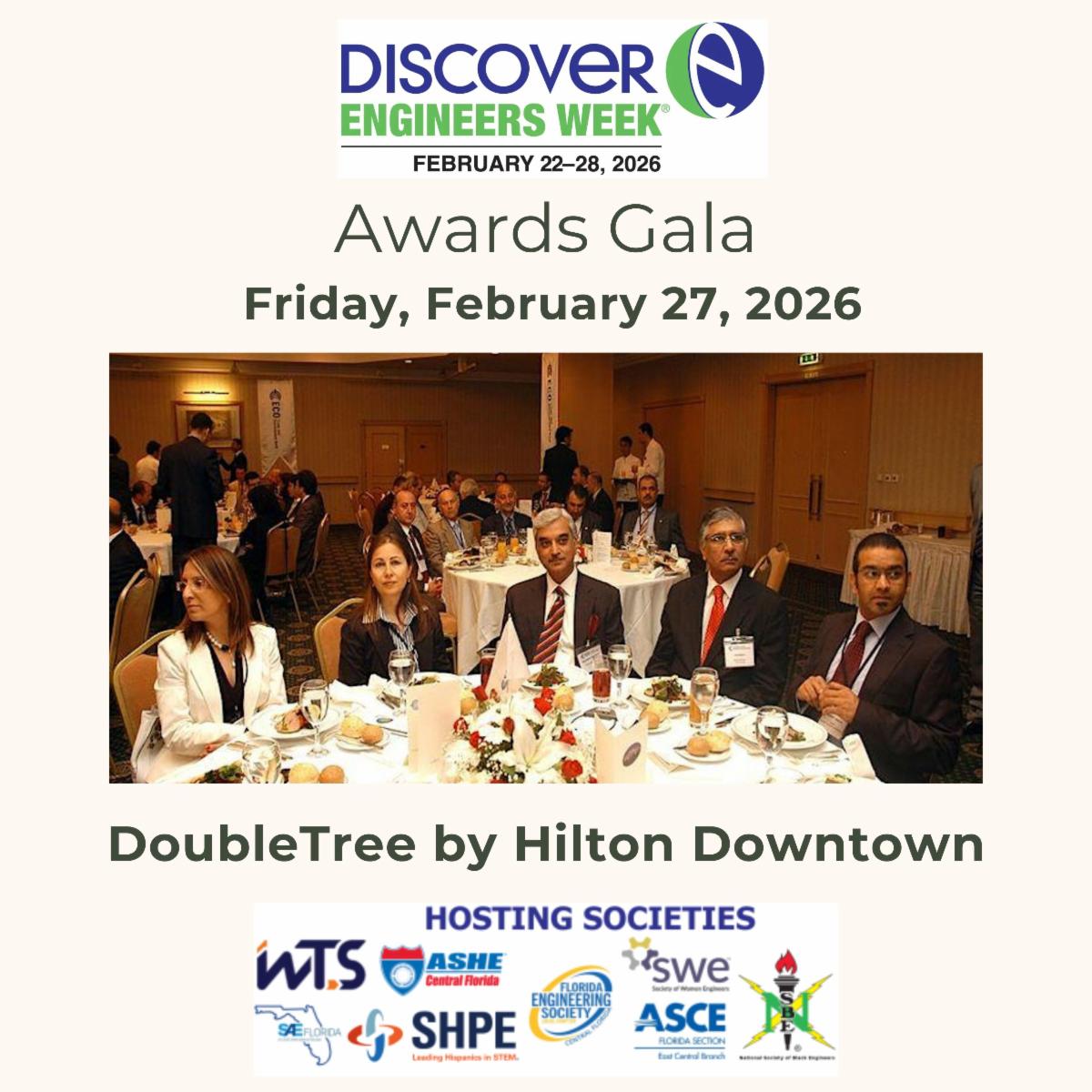 Join us next Friday along with @swecfl @wtscentralflorida @sae.florida @ashe_cfl @fescfl @nsbecfp for an Awards Gala celebrating and honoring outstanding local members of our profession. Tickets are $65 and include dinner, with a cash bar available. We hope to see you there!
Register: https://tinyurl.com/CFL-EWEEK
