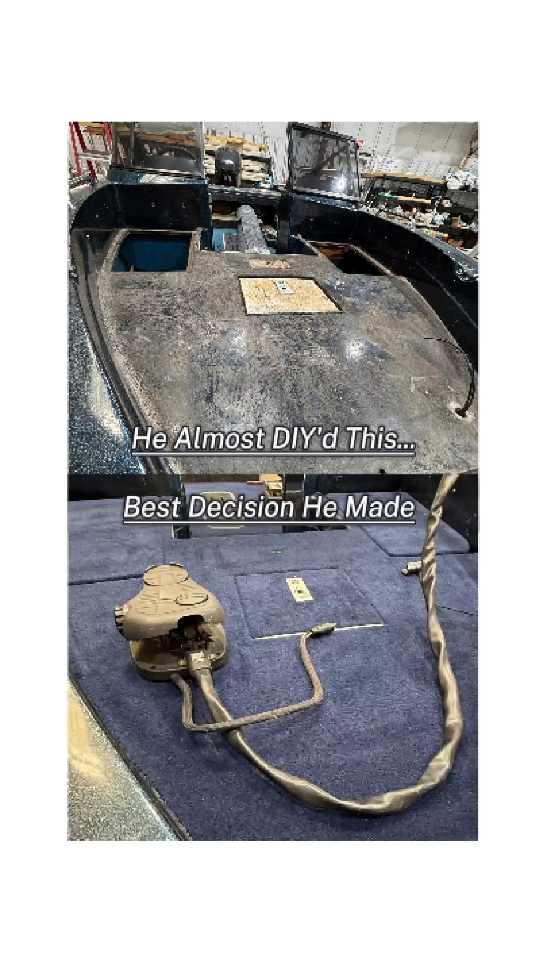 1995 Cajun Bass Boat – Carpet Transformation 🎣
This one came in tired, worn out, and ready for a refresh. We stripped out the old glue-in carpet and replaced it with a rich dark blue that ties in perfectly with the original paint scheme.
What a difference.
Fresh carpet doesn’t just change the look — it changes the entire feel of the boat. Clean. Tight. Dialed in.
The owner was pumped with how it turned out… and even more glad he didn’t tackle this one himself. Glue-in carpet jobs aren’t for the faint of heart.
Now instead of fighting carpet and adhesive, he’s out fishing and enjoying the ride.
If your bass boat is looking a little tired, bring it to Boatman Marine Canvas and we’ll get it showroom ready.
#BoatmanMarineCanvas #BassBoatLife #BoatUpgrade #MarineCarpet #BeforeAndAfter #LakeReady
