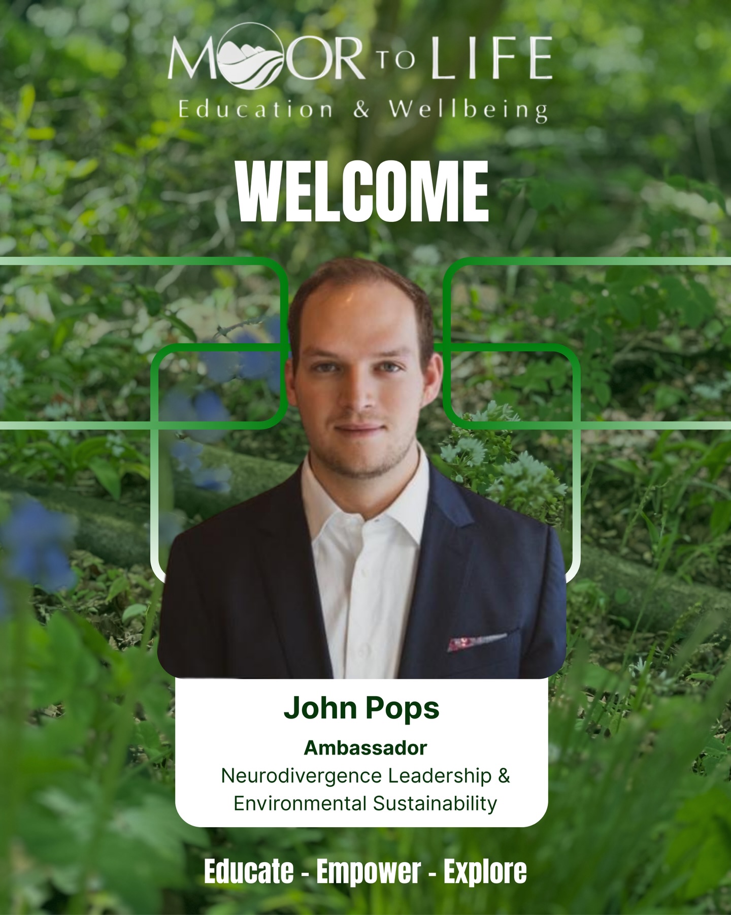 We are incredibly excited to announce John Pops as an ambassador for Neurodivergent Leadership and Environmental Sustainability, two incredibly important elements of our wider mission.
We are proud that our impact is capturing attention globally and support for our programs is continuing to grow exponentially.
Brief bio: John founded Delta Carbon Technologies with a mission to drive sustainable change in the rural economy. As a neurodivergent individual, he understands the power of seeing the world through a different lens and is passionate about helping others embrace that same potential. He is honoured to serve as an ambassador for Moor to Life, an organisation whose commitment to championing neurodiversity and nurturing individual talent through nature-based education deeply resonates with his own values.
Welcome aboard 🫡🧠🌿
#deltacarbon #neurodiversity #environmentalsustainability #neurodivergenceleadership #moortolife