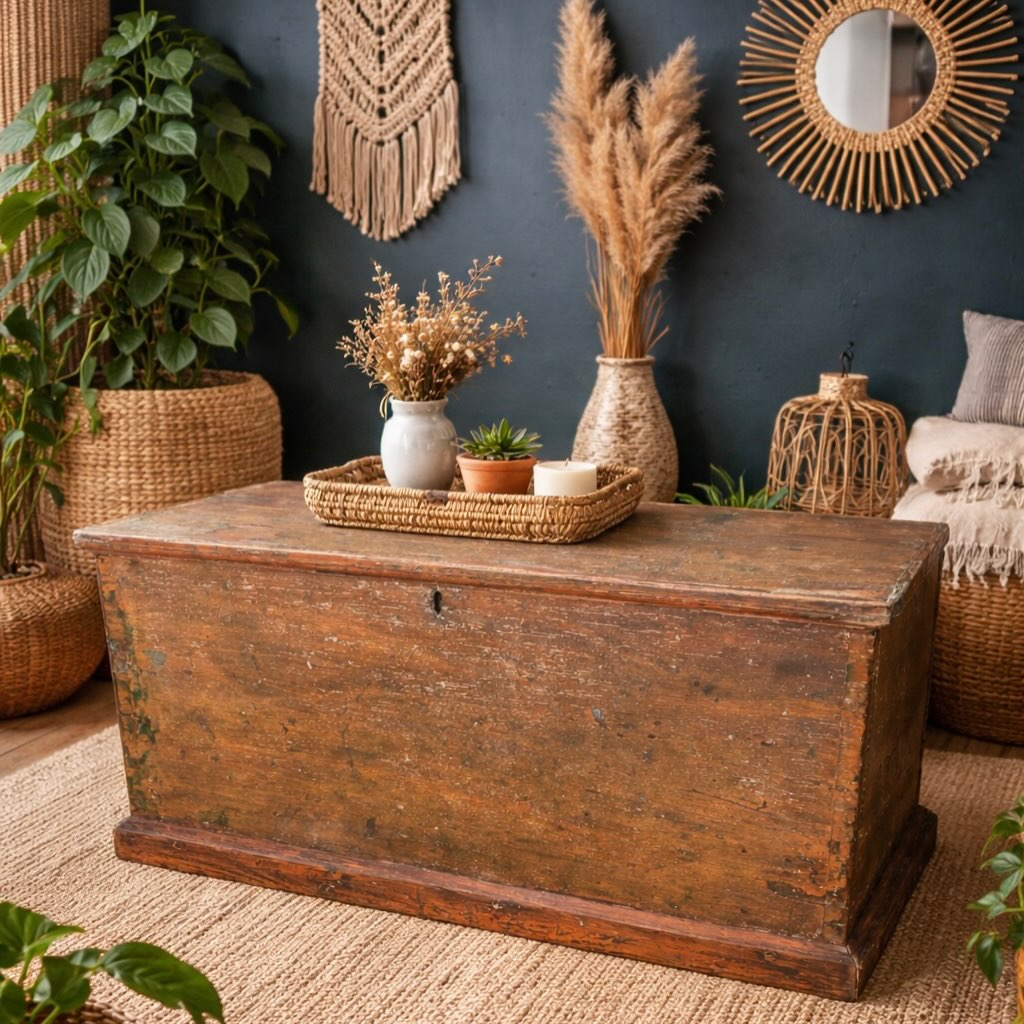 -SOLD-
This old blanket box is beautifully timeworn from years and years of use. It has layers of different coloured paints which gives the look that canāt be replicated.
Perfect storage with real character.
Ideal at the foot of the bed, in a hallway or as a coffee table in a relaxed sitting room.
With the original cast iron carrying handles adding to the charm and authenticity.
Measuring 88 cms wide x 47 cms deep x 51 cms high
Ā£145 with free local delivery
#antiquepine #blanketbox #vintageinteriors #chippypaint