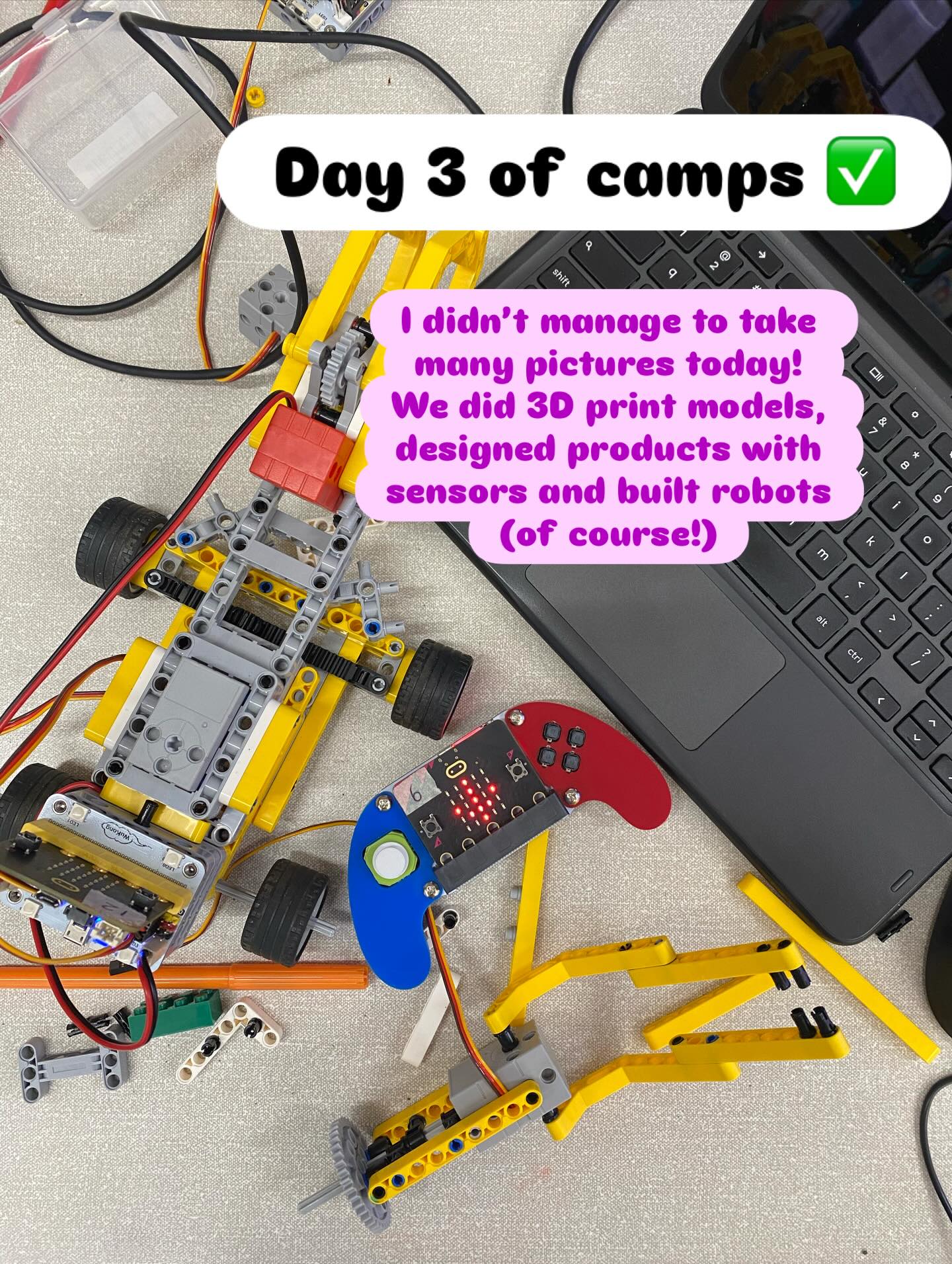 Today was a busy day - we did lots of coding, lots of designing and lots of building. We coded sensors, robots and games. We also did lots of crafting and playing together too, of course! #stemeducation #codingskills #kidscoding