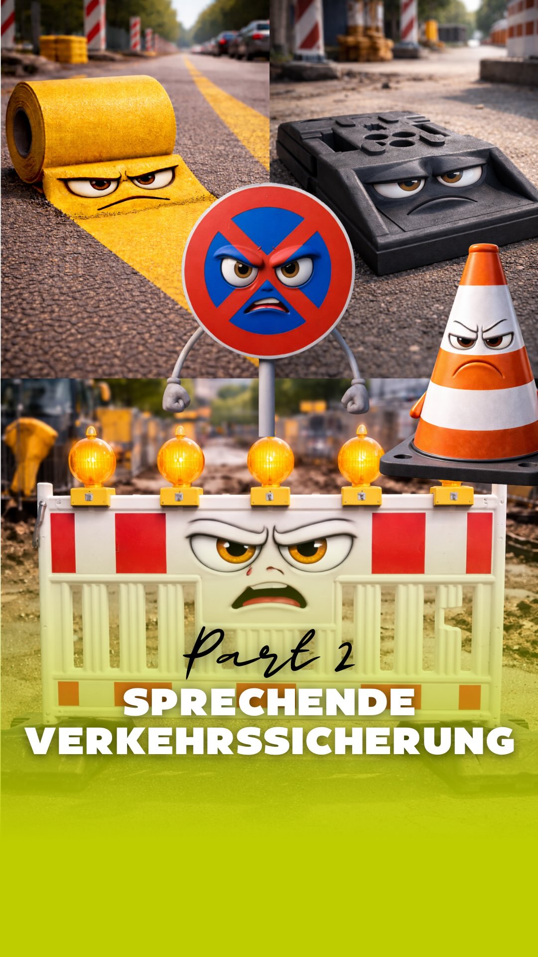 Willkommen zu Part 2 von „Wenn Verkehrssicherung sprechen könnte.“ 🤬
Da das letzte Video so gut bei euch ankam, wollten nun auch noch weiter Freunde der Verkehrssicherung zu Wort kommen.
Bühne frei für:
➡️ Das hysterische Halteverbot
➡️ Die pöbelnde Pylone
➡️ Das schimpfende Schutzgitter
➡️ Die frustrierte Fußplatte und
➡️ Die fiese Fahrbahnmarkierung
😅😅😅
Mit welchem Charakter kannst Du dich am meisten identifizieren? 🤭
#verkehrssicherung #ki #baustelle #handwerk #straßenverkehr