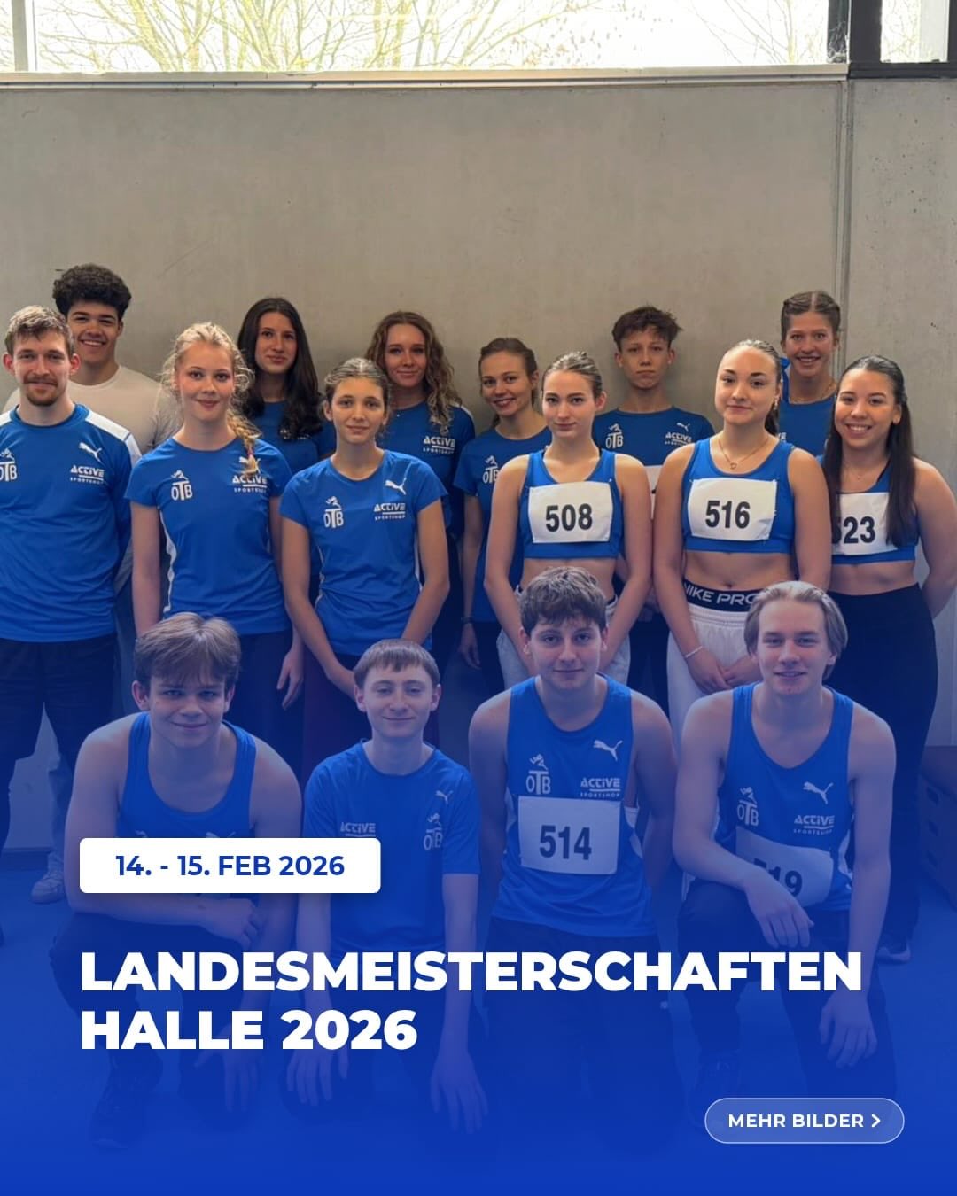 Großaufgebot des @otb_osnabrueck bei der Hallen LM in Hannover.
Mit 16 Athletinnen und Athleten starteten wir am vergangenen Wochenende in Hannover.
Erfreulich hierbei war der große Anteil an U18-Sportlerinnen und Sportlern. Sodass wir zwei Staffeln in der entsprechenden Altersklasse stellen konnten.
Vor allem aber konnten die jungen Athleten viel Erfahrung auf Meisterschaftsebene sammeln.
Mit @carla.meyer11 durfte eine Athletin aufs Podest für den dritten Platz im Weitsprung.
Auch in der Erwachsenen-Klasse wurden starke Leistungen gezeigt. So konnte @joey_trennhaus zum dritten Mal dieses Jahr seine PB auf 1500m verbessern. Mit 4:00,10 rückte er nah an die deutsche B-Norm heran.
Ebenso stark waren die Weitspringer. @02tsp sicherte sich den Vizemeistertitel mit einem guten letzten Sprung.
Auch Julia wusste zu überzeugen und sicherte sich den 2. Platz bei den Frauen im Weitsprung.
Ganz starke Leistungen und tolle Erfahrungen sind das Resultat des Wochenendes. Wir gratulieren herzlich.
📸 @larsvandijk90
#landesmeisterschaft #hannover #starkeleistung #weiterso #top
@noz_de @sport_lich_unterwegs @otb_osnabrueck @stadtosnabrueck @stadtsportbund_osnabruck @activesportshoposnabrueck @katharina.poetter dabehrens @nlv_online @dlv_online @benmoellers @pumarunning