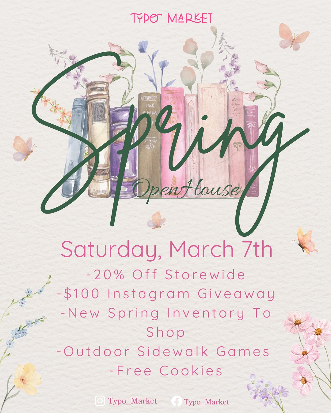🌸✨ SPRING OPEN HOUSE ✨🌸
You do NOT want to miss this!!! 🛍️💐
We’re celebrating spring with:
🍪 Cookies
🌷 Brand new spring inventory
🛍️ 20% OFF storewide (yes, the whole store!!)
Grab your girls, come shop!
🎉 GIVEAWAY TIME 🎉
Enter for a chance to win $100 to shop with us!!
⏰ Giveaway closes at MIDNIGHT on March 6th
🏆 Winner announced March 7th
Mark your calendars + don’t miss the cutest event of the season 💕🌷