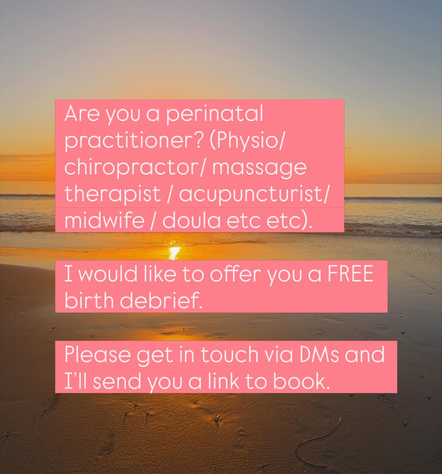 If you work in the perinatal space and would like to have birth debrief - please send me a DM. I’d like to offer free sessions to those of you who spend so much time and energy holding others. ❤️🫶
