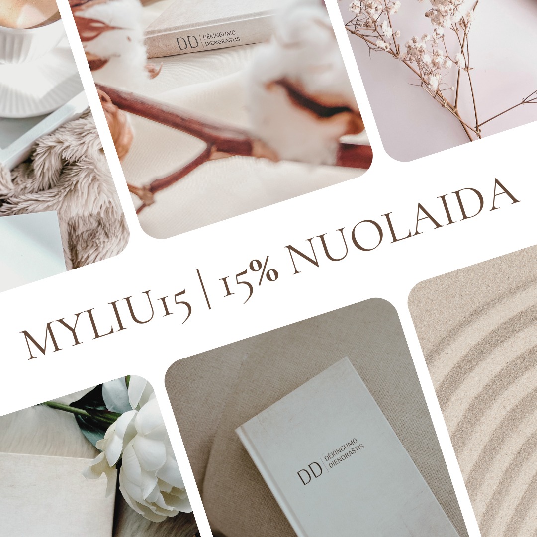 Tavo paskutinė savaitė pasinaudpti nuolaidos kodu MYLIU15 ir apdovanoti save ar mylimą dovana be progos!
Už meilę!❤️