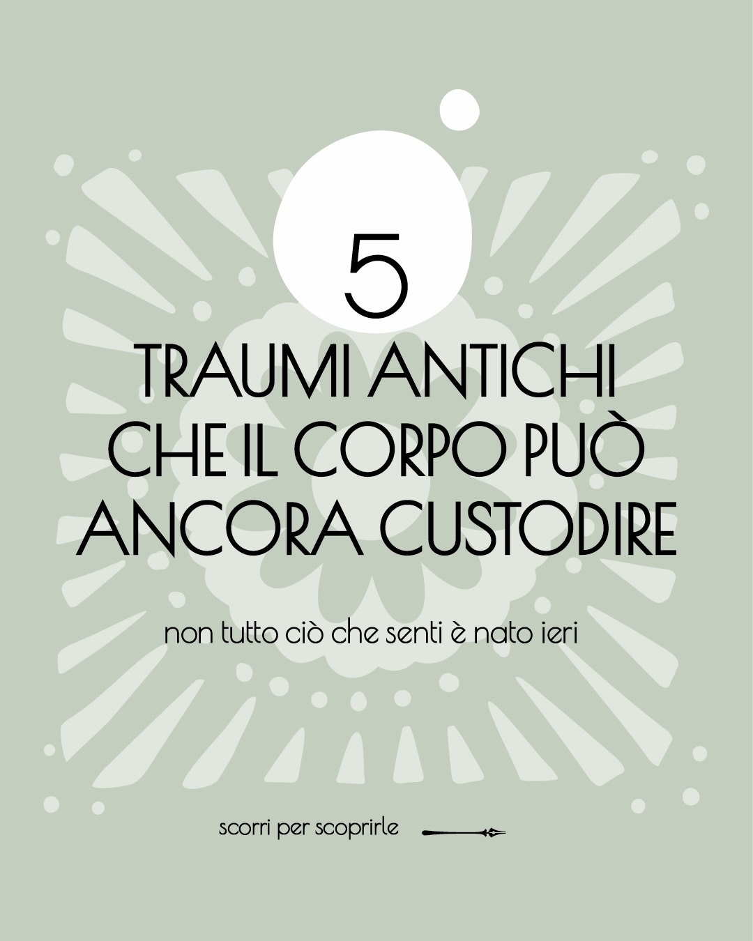 Il mio corpo restava in allerta.
Le spalle non scendevano mai davvero.
Il respiro si fermava senza che me ne accorgessi.
Non era successo “qualcosa di grande”.
Ma c’erano stati momenti in cui non mi ero sentita completamente al sicuro.
Momenti in cui avevo imparato a trattenermi, a essere forte, a non occupare troppo spazio.
Il corpo aveva imparato a proteggermi.
E ha continuato a farlo, anche quando non serviva più.
Riconoscerlo ha cambiato tutto.
Ho capito che il corpo non resiste per ostinazione.
Resiste finché non sente sicurezza.
È anche da questo che è nato Spazio MUDITA.
Uno spazio in cui il sistema nervoso può, lentamente, abbassare la guardia
e il corpo può lasciare andare ciò che ha custodito per tanto tempo.
Se ti riconosci, salva questo post.
A volte il primo passo è solo accorgersi che il corpo sta ancora proteggendo qualcosa.
#massaggioconsapevole
#trattamentocorporeo
#massaggioterapeutico
#operatricedelbenessere
#spaziodiguarigione