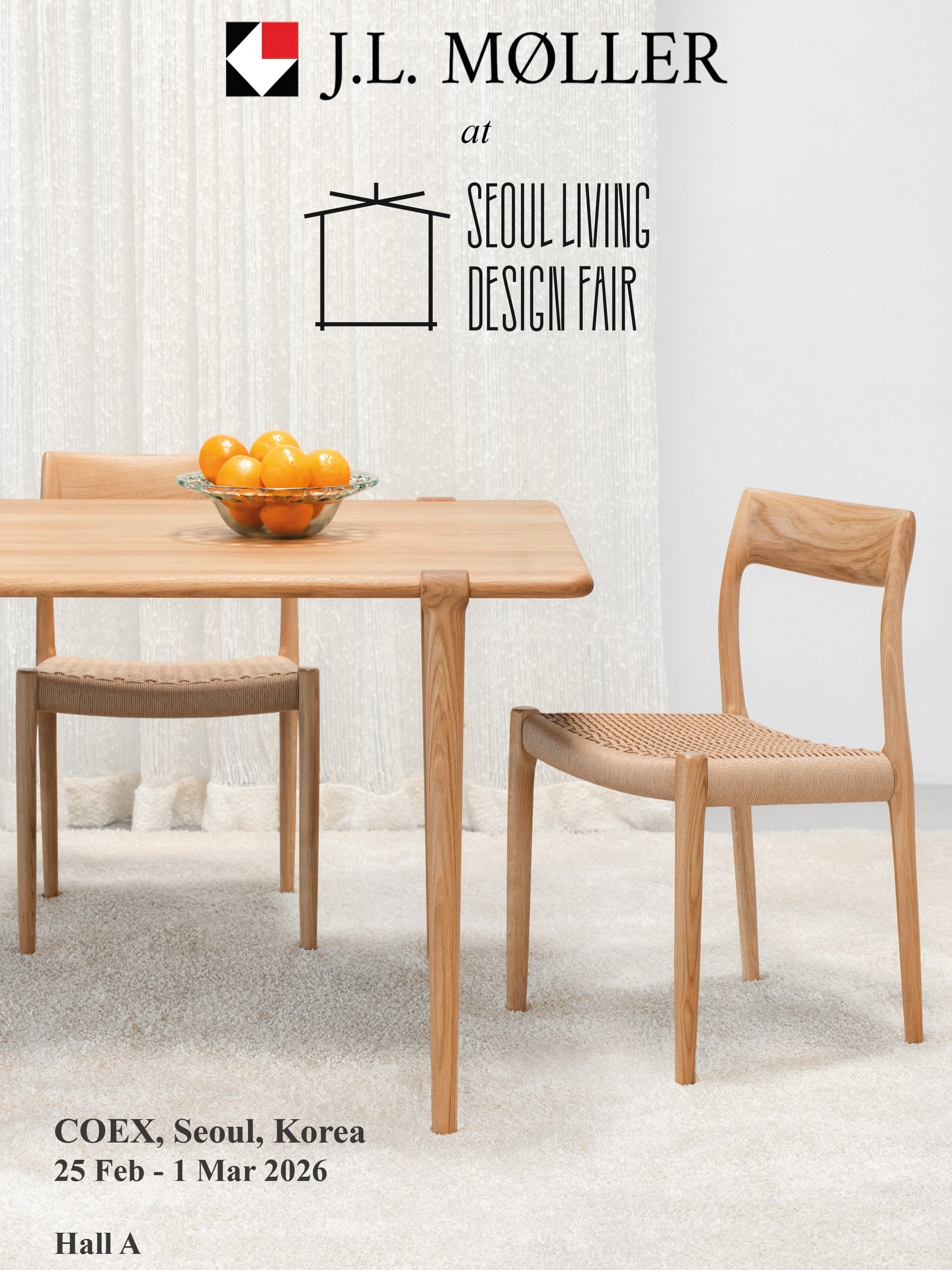 We’re exhibiting at the furniture fair in Seoul, South Korea 🇰🇷
📍 Hall A - Feb. 25th - Mar. 1st 2026
Come and see our craftsmanship up close. 🤍🤍