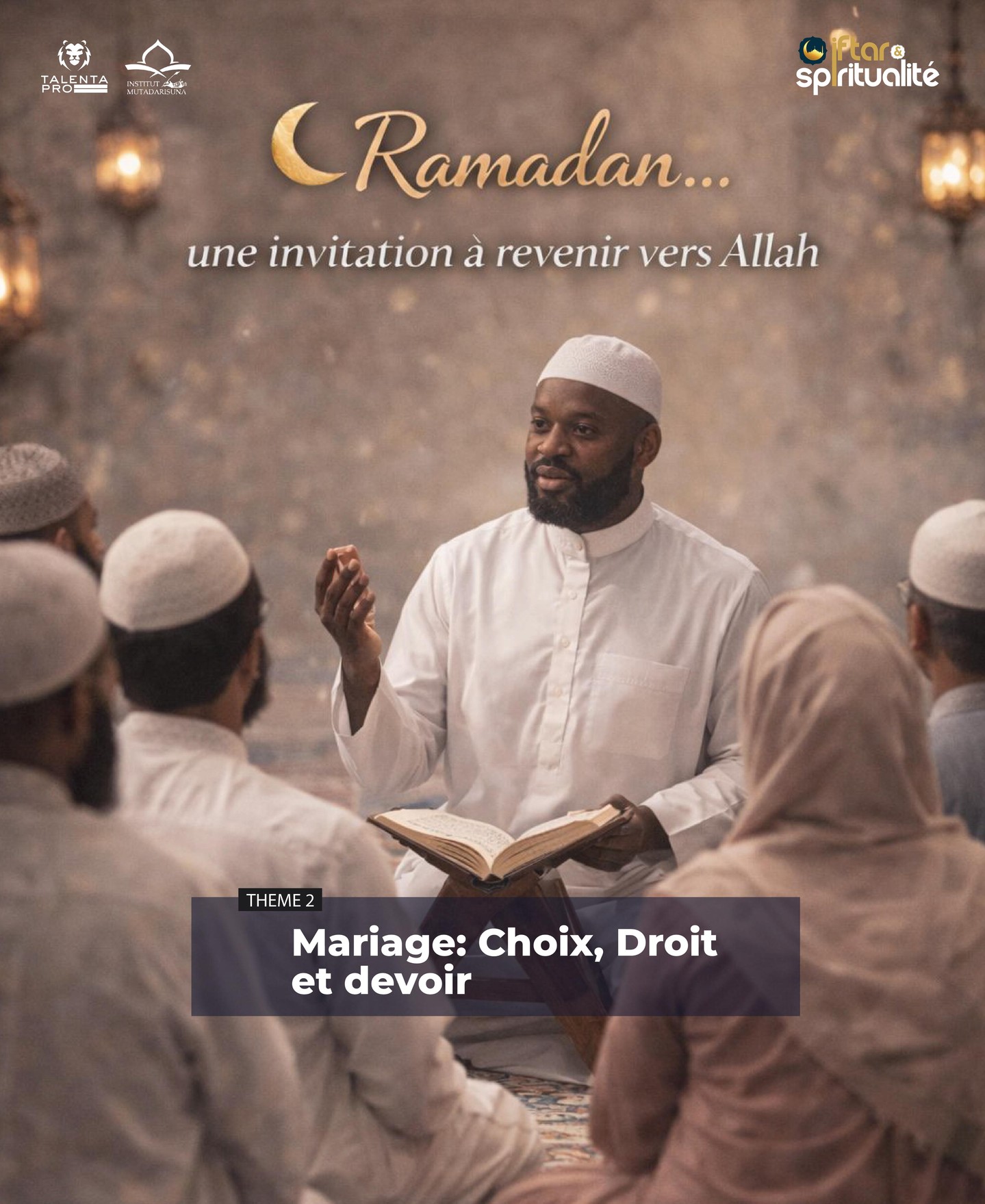 🌙 Ramadan, le mois des cœurs sincères.
Un mois pour revenir vers Allah.
Un mois pour réparer, purifier et renouveler ses intentions.
Un mois pour nourrir son âme autant que son corps.
Nous vous invitons à un moment de spiritualité et de partage autour de thèmes essentiels :
✨ Préserver sa foi face aux tentations du quotidien
✨ Mariage : choix, droits et devoirs
✨ Le repentir (Tawbah) et le retour vers Allah
Dans une atmosphère fraternelle et bienveillante, nous partagerons le savoir… puis le repas.
👥 Seul(e) ou en famille, rejoignez-nous.
🤍 Parce que le Ramadan est une opportunité qui ne revient qu’une fois par an.
🎟 Réservez votre place :
https://www.siteralux.com/event-details/iftar-spiritualite-1-2026-02-28-19-00