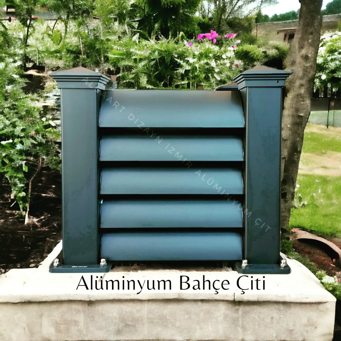 Alüminyum Bahçe Çiti, Güneş kırıcı alüminyum sistem çit. Korozyona dayanıklı bakim gerektirmez.
