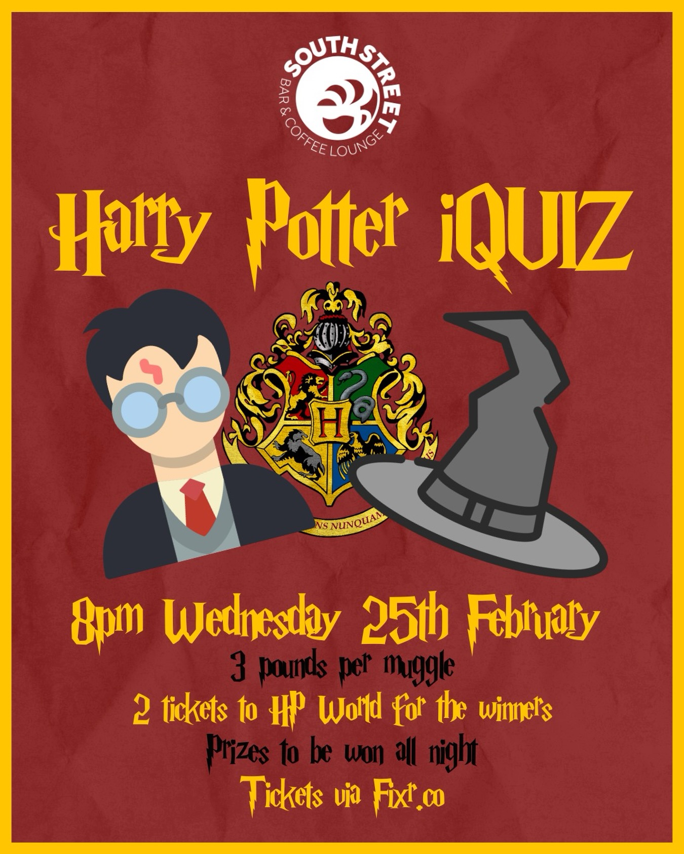 Is your brain 90% random Harry Potter trivia? 🧠⚡ Finally, a place to offload it!
This week’s Wednesday iQuiz is THE one you’ve been waiting for. Forget the Goblet of Fire, we’ve got something way better to put your name in for...
🥇 THE PRIZE 🥇
x2 Tickets to the Harry Potter Studio Tour (London)! 🧙♂️✨
Here’s the deal:
💰 Entry: £3 per person
📍 Location: South Street
📅 When: Wednesday, 25th February
We need you to @ mention your Trivia Buddy (the one who actually knows the difference between Ravenclaw and Slytherin) and get yourselves down here!
Link in bio to secure your spot! 🔗
https://fixr.co/event/weekly-iquiz-south-street-wednesday-25th-february-tickets-656674396
#HarryPotter #SouthendSecrets #iQuizNight #VisitSouthend #yoursouthend