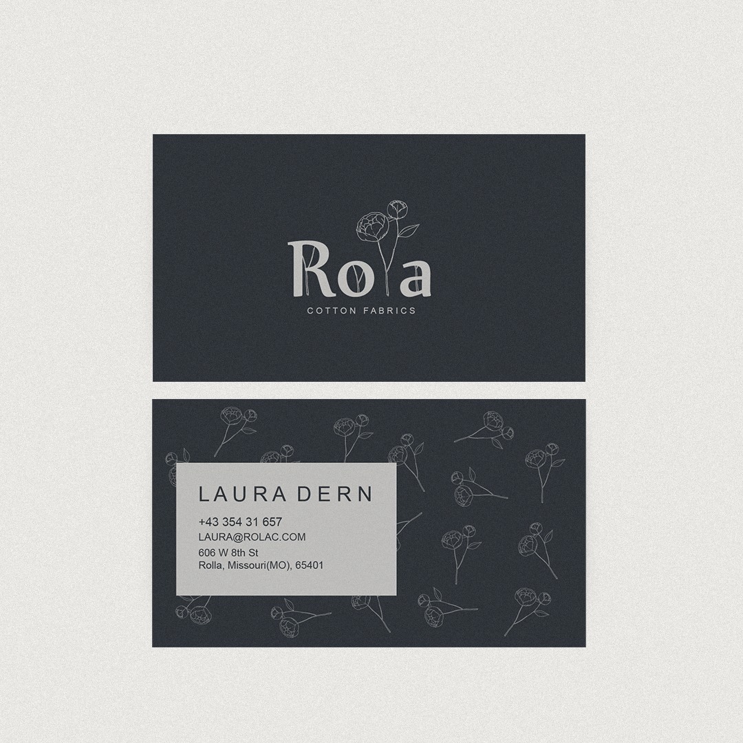 Cotton Fabrics Rola Business Card Concept.
a blend of sophistication and sustainability. Crafted for the environmentally conscious professional, this design combines the luxurious texture of cotton fabrics with innovative design elements, creating a tactile experience that leaves a lasting impression. Embrace minimalist aesthetics and eco-friendly materials while making a bold statement about your brand's commitment to both style and sustainability.
Design, Business Card, Branding, Identity, Cards, Designer.