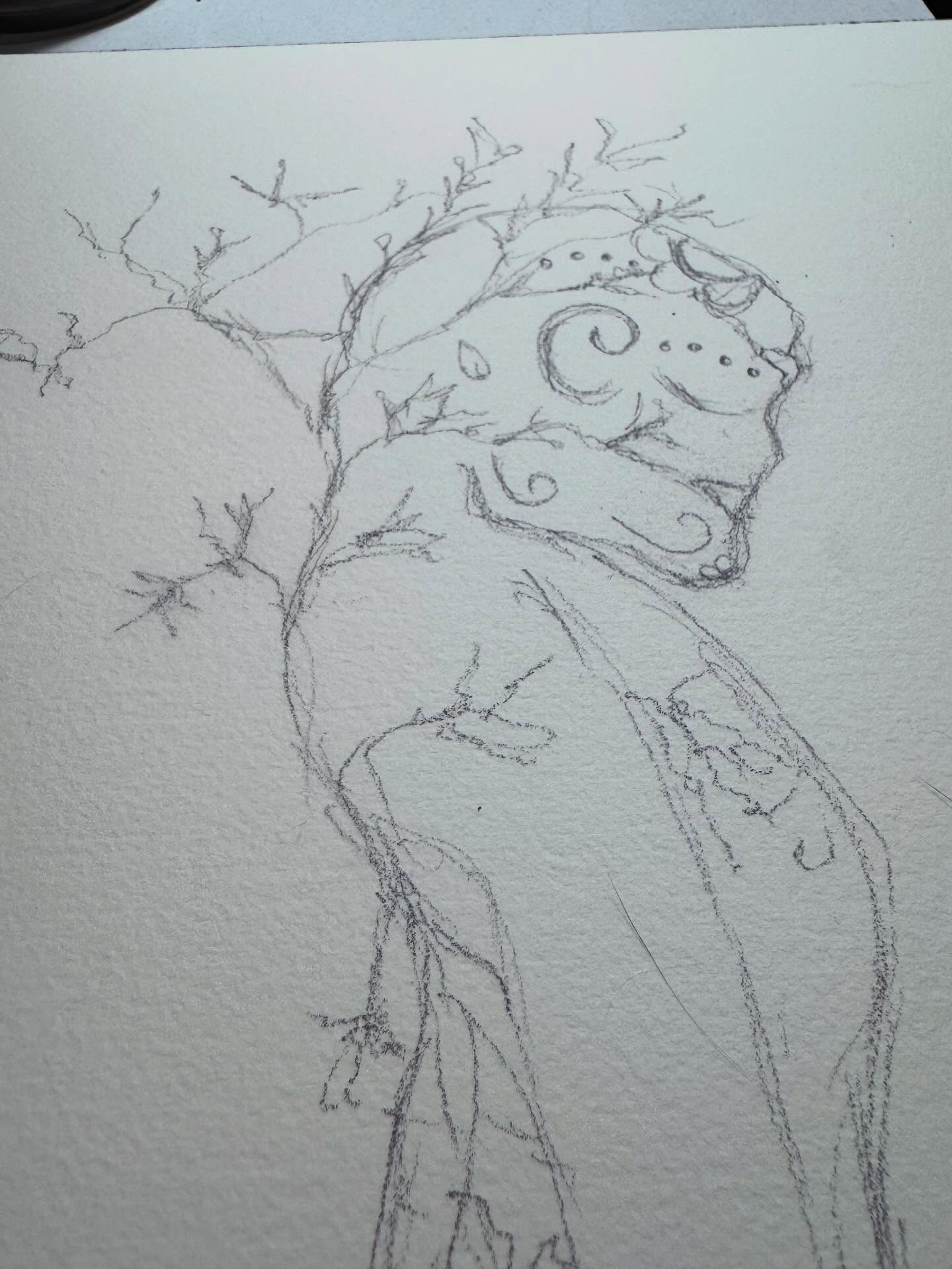 Weāve been taking a lot about the vagus nerve in Art Words and Yoga this past month. Itās the longest autonomic nerve in the body and has incredible power to act on our bodies at the speed of lightālike that one time when I saw a wound on my shin after crashing my dirt bike into a tree.
I immediately felt woozy with my blood pressure dropping through the floor. (I was fine until I looked at the small but deep cut.)
My mom the nurse always called this fall into shock a vagal response. My brain sent a signal through that complex nerve, telling my body there was danger. That all my blood should instantly rush from the extremities to support my vital organs.
Itās hard to find images of the vagus nerve that donāt creep me out with skulls and eyeballs wrapped by branching nerves, so I sketched this today as I think about this part of my nervous system. It has a lot to do with how we experience trauma and then how we can move into more resilience.
There are vagal nerves very close to the surface of your skin right at your third eye between your eyebrows. You can press gently there to soothe them.
I donāt think itās a coincidence that yoga talks about this as the place of our third eye or that we make the sign of the cross there on Ash Wednesday. š¤