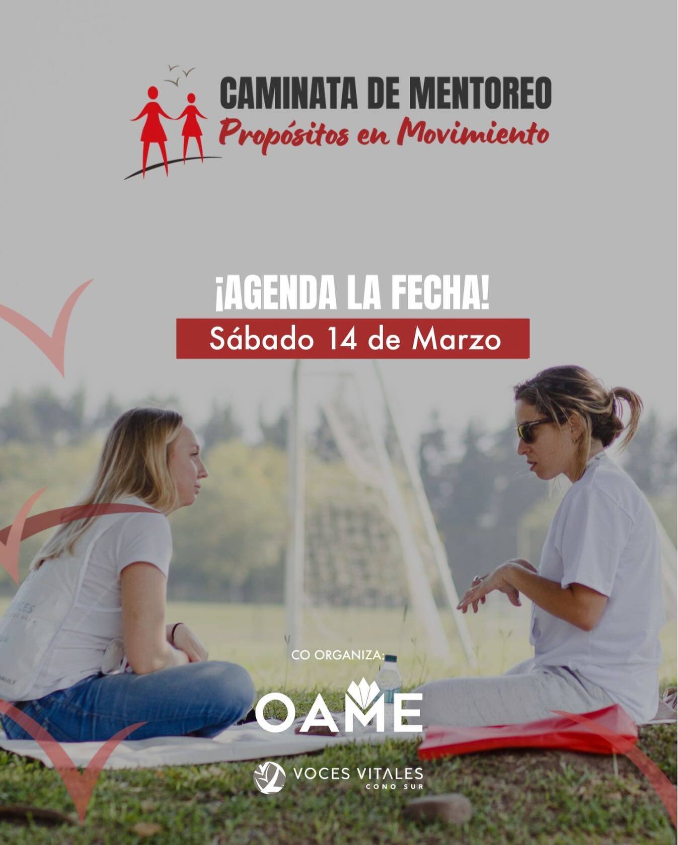 OAME co-organiza 🤝✨
💡🛤️ CAMINATA DE MENTOREO Rosario 2026
de la Fundación Voces Vitales Cono Sur 🔦💟
📅 Sábado 14 de marzo
🕘 De 9 a 13 h
📍 Modalidad presencial
Las invitamos a formar parte como mentoras o aprendices 🙋♀️🤝 de esta experiencia de desarrollo personal y profesional junto a una gran comunidad de mujeres 💬💜✨
📩 Una vez inscriptas, se confirmarán las postulaciones por email.
🎟️ Evento arancelado con inscripción previa.
🗓️ INSCRIPCIONES ABIERTAS hasta el 27 de febrero ⏳
📍 Inicio de la actividad: Ros Tower Hotel
Mitre 299, Rosario 🏨
🔗 Inscribite acá:
https://docs.google.com/forms/d/e/1FAIpQLSex8w8kjxMN9RV6Xk6tkaDgatpwlmawdh3MznAo2AHGrb930A/viewform
💻✨
