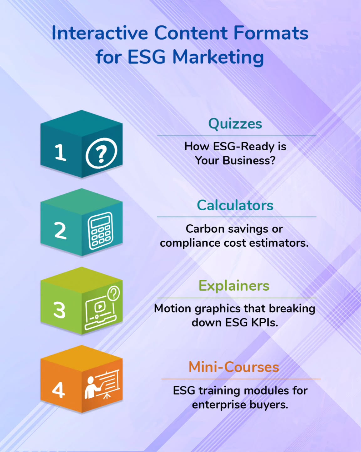 ESG content shouldn’t just inform, it should involve.
From quick readiness quizzes to carbon calculators and bite-sized learning modules, interactive formats turn ESG from a report into an experience.
The brands that win are the ones that make sustainability understandable, measurable and actionable.
Read our full report here:
https://tinyurl.com/ysj6kte9
#contentstrategy #marketingdigital #leadership #instahub #katalystsdigital