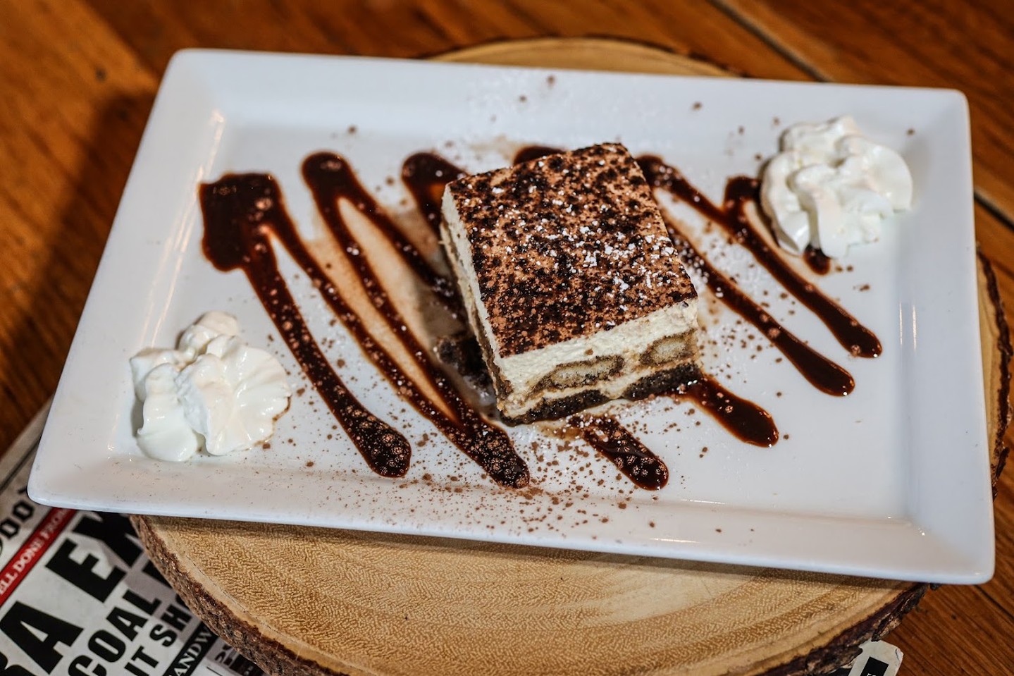 Dinner at Capone’s isn’t complete without a slice of tiramisu. 🤎