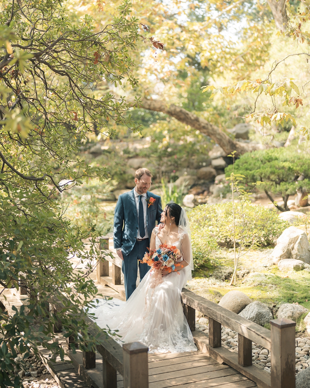 Storrier Stearns Japanese Garden gave us the dreamiest backdrop, the kind of beauty you can’t quite put into words 🍃✨ And can we talk about winter in LA?? Perfect weather, perfect sunshine. Truly couldn't have asked for anything more during this wedding 🤍🌞🌿