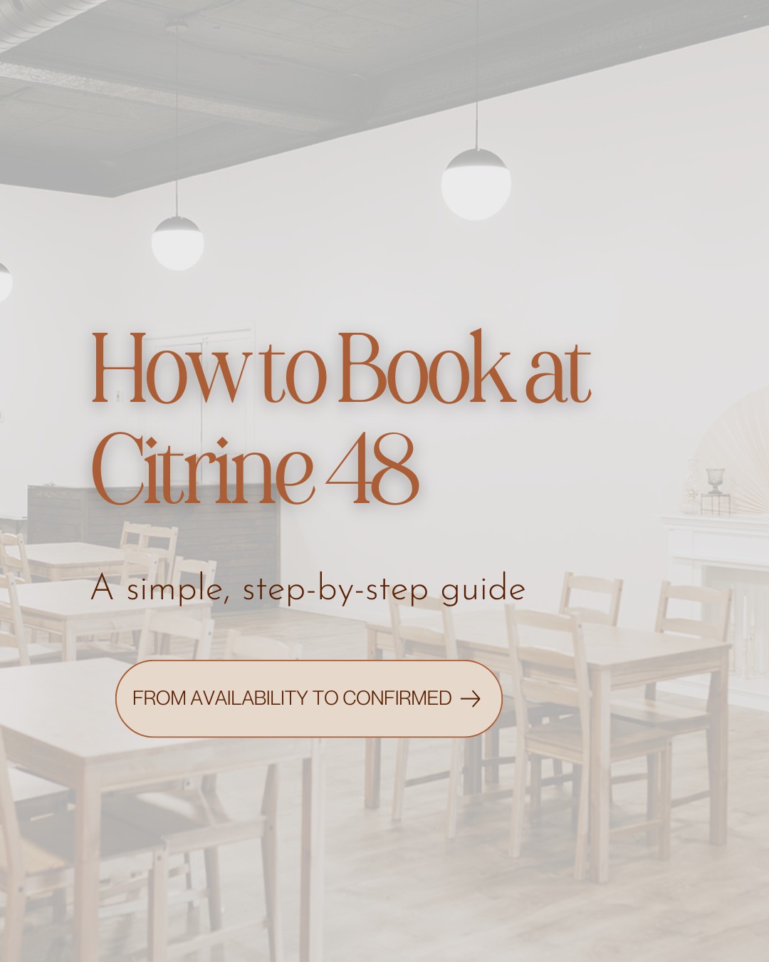 Booking at Citrine 48 is designed to be simple and seamless ✨
From choosing your rental to confirming your date, everything happens online with real-time availability. Once your contract is signed and deposit is received, your date is officially reserved.
Questions before booking? We’re always happy to help 🤍