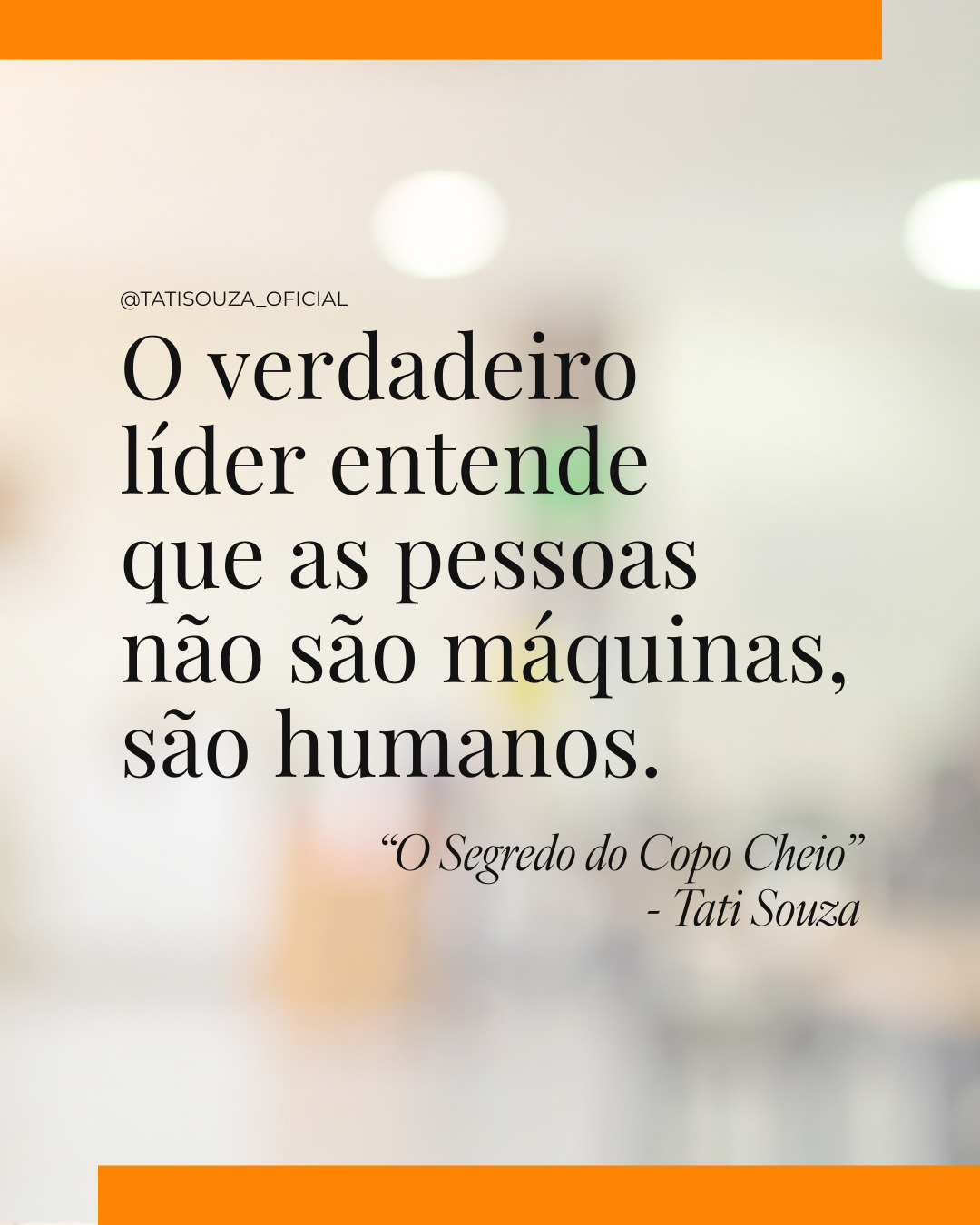 Eu escrevi isso porque vejo, todos os dias, empresas cobrando performance como se emoção fosse detalhe. Como se gente fosse só peça substituível.
No meu livro O Segredo do Copo Cheio, eu falo sobre o que sustenta resultados de verdade.
Só verdadeiros líderes sabem que resultados são sustentado por maturidade emocional, por responsabilidade. É sobre entender que antes do desempenho existe uma pessoa com medo, insegurança, sonhos e potência.
Quando o líder enxerga isso, ele muda o jogo.
Ele para de exigir no grito e começa a desenvolver com método.
Se você lidera pessoas, essa leitura é necessária.
Melhore sua liderança lendo o meu livro "O Segredo do Copo Cheio", disponível para compra no link da bio.