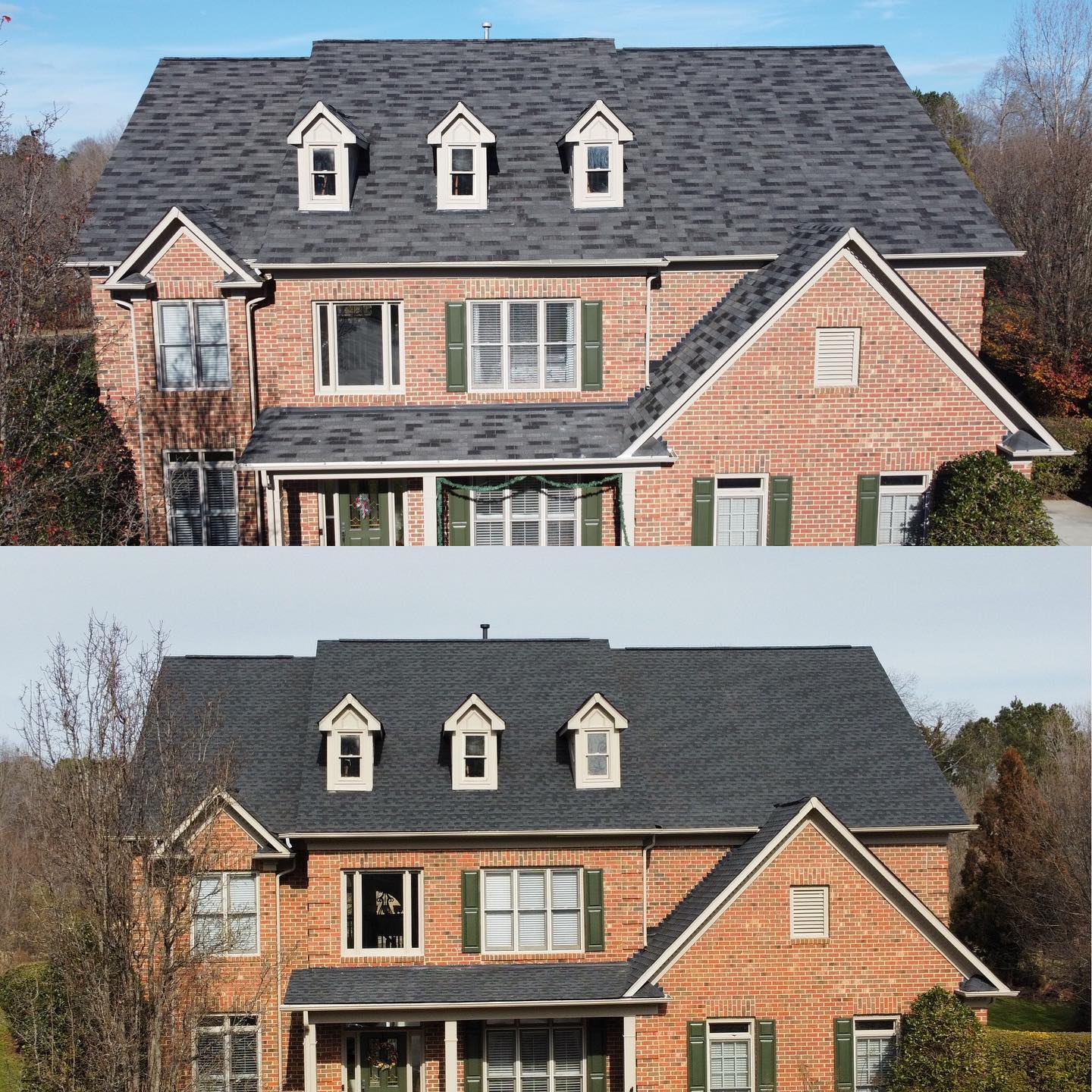 Re-roofed with GAF Timberline HDZ shingles - Charcoal Black in Huntersville, NC