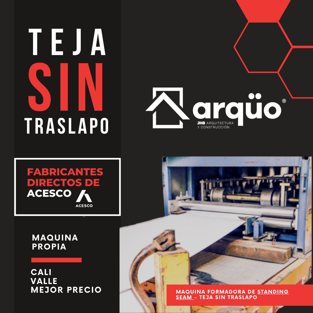 Podemos decir que somos los proveedores y fabricantes de la teja más eficiente en Colombia, Teja sin traslapo o teja Standing Seam. Mejor rendimiento térmico, no requiere tornillos para unir, y mejor relación calidad precio 🏆 .