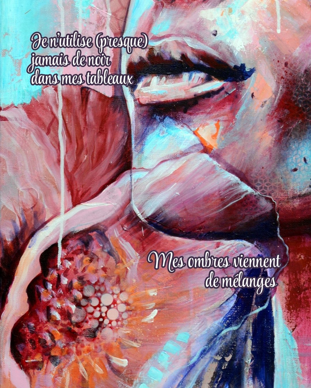 SWIPE pour voir les mélanges.
Je n’utilise (presque) jamais de noir.
Trop fort. Trop tranchant.
Je le remplace par des mélanges : gris de Payne, rouges (cadmium) + bleus profonds (Prusse / outremer / cobalt), ombre naturelle / brûlée.
Même si ça paraît noir, ça ne l’est pas vraiment et ça crée des contrastes feutrés.
J’utilise parfois du noir ou du fusain si je veux vraiment trancher. Rarement.
Tu préfères : noir franc ou sombres colorés ?
👉 @belluleart
Tu peux partager ce petit conseil à quelqu'un que ça intéresserait.
#belluleart #peintureacrylique #couleurs #peinturecontemporaine #artcontemporain