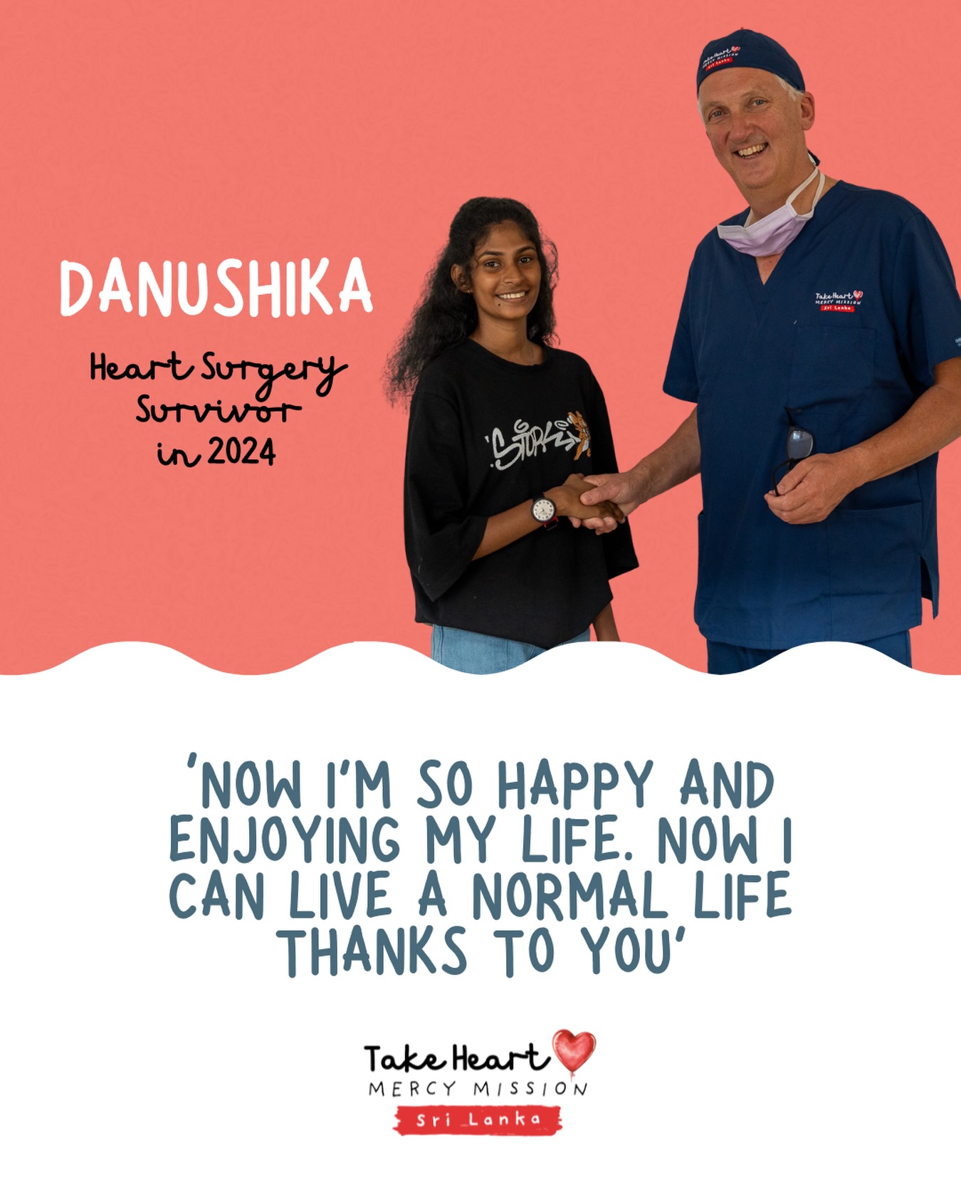 💙 Stories Like This Are Why We Do What We Do
Seeing patients return to happy, healthy lives after life-saving heart surgery is what this mission is all about. Moments like these remind us that every operation, every journey, and every act of kindness truly changes a life.
If you’d like to help more children experience this kind of future, please consider supporting our work.
👉 Please donate via the link in our bio
#takeheartmercymission #savinglittlehearts #srilanka #heartsurgery #lifesavingcare