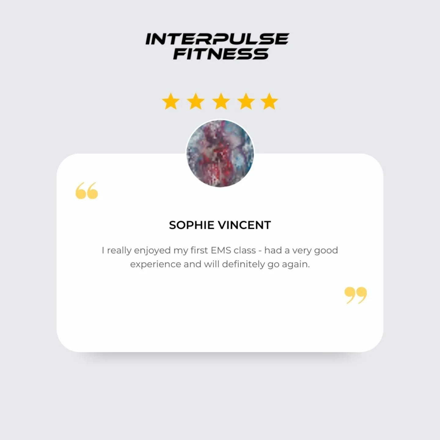 ⭐️⭐️⭐️⭐️⭐️ Thank you for the love!
Transform your body with InterPulse Fitness EMS, efficient, elegant, and results-driven in just 45 minutes. 💪
Whether you’re starting your journey or perfecting your routine, every session is designed to deliver real results in style. ✨
📲 Message us to book your session today!