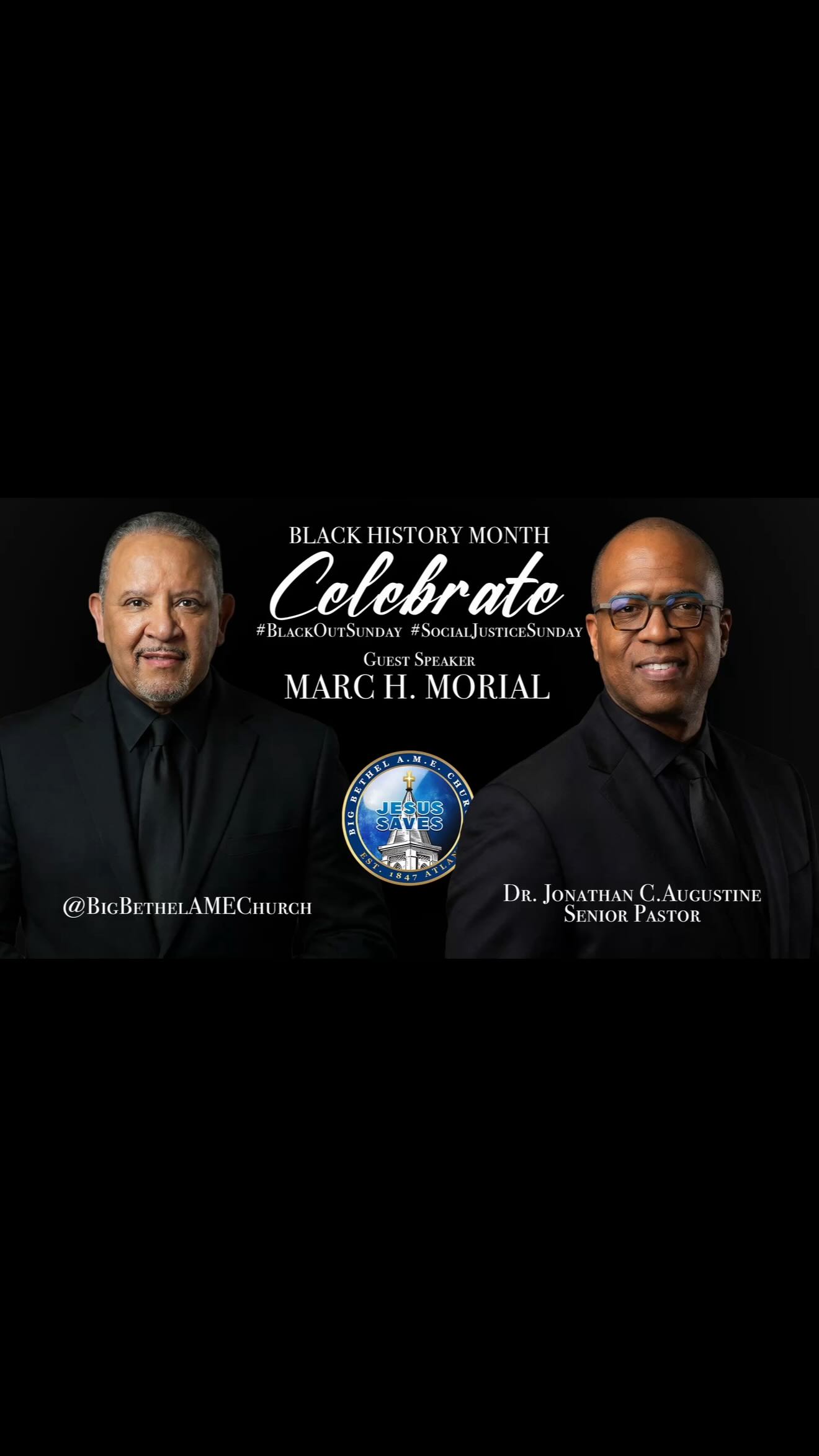 As we continue celebrating Black History Month, this past Sunday we were able to show why Big Bethel AME Church is the City Hall of Sweet Auburn for our Social Justice Sunday✊🏾🖤
Welcoming our guest speaker, Marc H. Morial, President and CEO of the National Urban League. Other distinguished guests: Georgia Senator Jon Ossoff, Fani Willis - District Attorney of Fulton County, and The Honorable Judge Penny Brown Reynolds - Candidate for Georgia Secretary of State.
We continue to speak truth to power and put our faith into action as we continue the fight of our ancestors.
#bigbethelame #jesussaves #socialjusticesunday #blackout #faithinaction