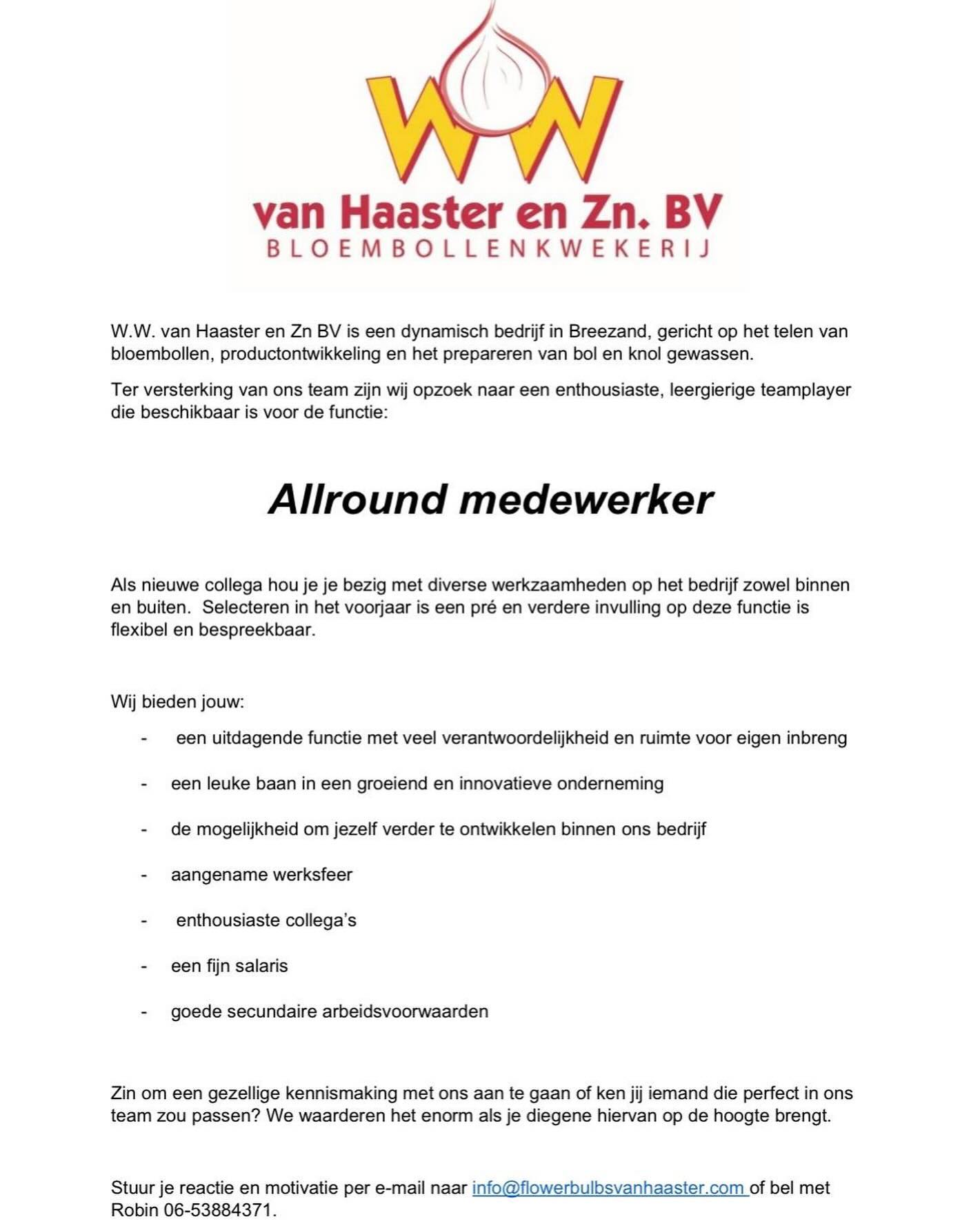 Pas jij of ken jij iemand die perfect in ons team zou passen? 😃