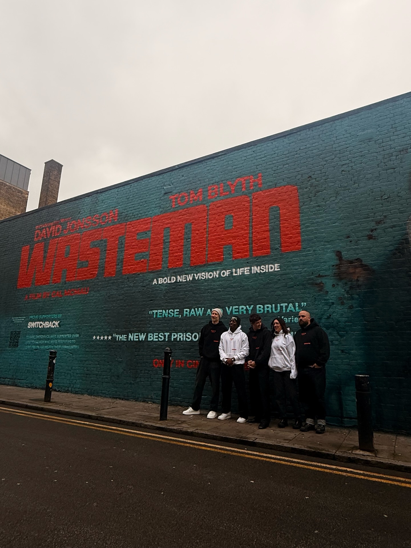 We’ve had an exciting few days celebrating the UK release of gripping prison drama WASTEMAN - taking leads David Jonsson and Tom Blyth on a packed London press tour which included studio visits at The One Show, BBC Radio 6 Music, BBC Radio 1Xtra, Capital Xtra and BuzzFeed.
They also dropped by Dalston’s iconic purpose-led bakery Dusty Knuckle - where they jumped in for a lunchtime shift - and stopped for a photo at the WASTEMAN mural on Brick Lane alongside director Cal McMau, Producer Sophia Gibber and editor James A. Demetriou.
The film is in cinemas today. #WASTEMAN @lionsgateuk