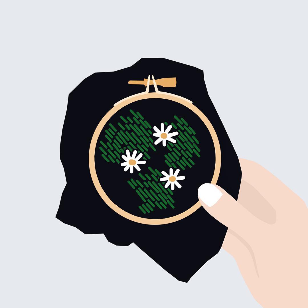 Just give it a try. #contemporaryembroidery #embroidery #handmade #selfmadecraft #todaysdrawing #illustrationoftheday #iloveillustration