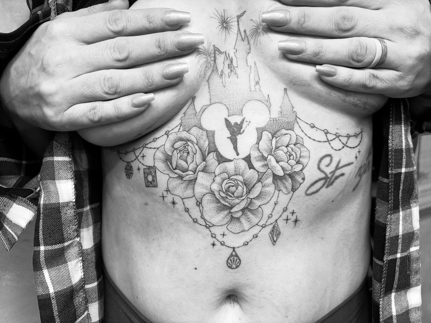 Forever and always, living by the code of childhood magic โค๏ธ
#ottawatattoo #fineline #sternum #disneytattoo