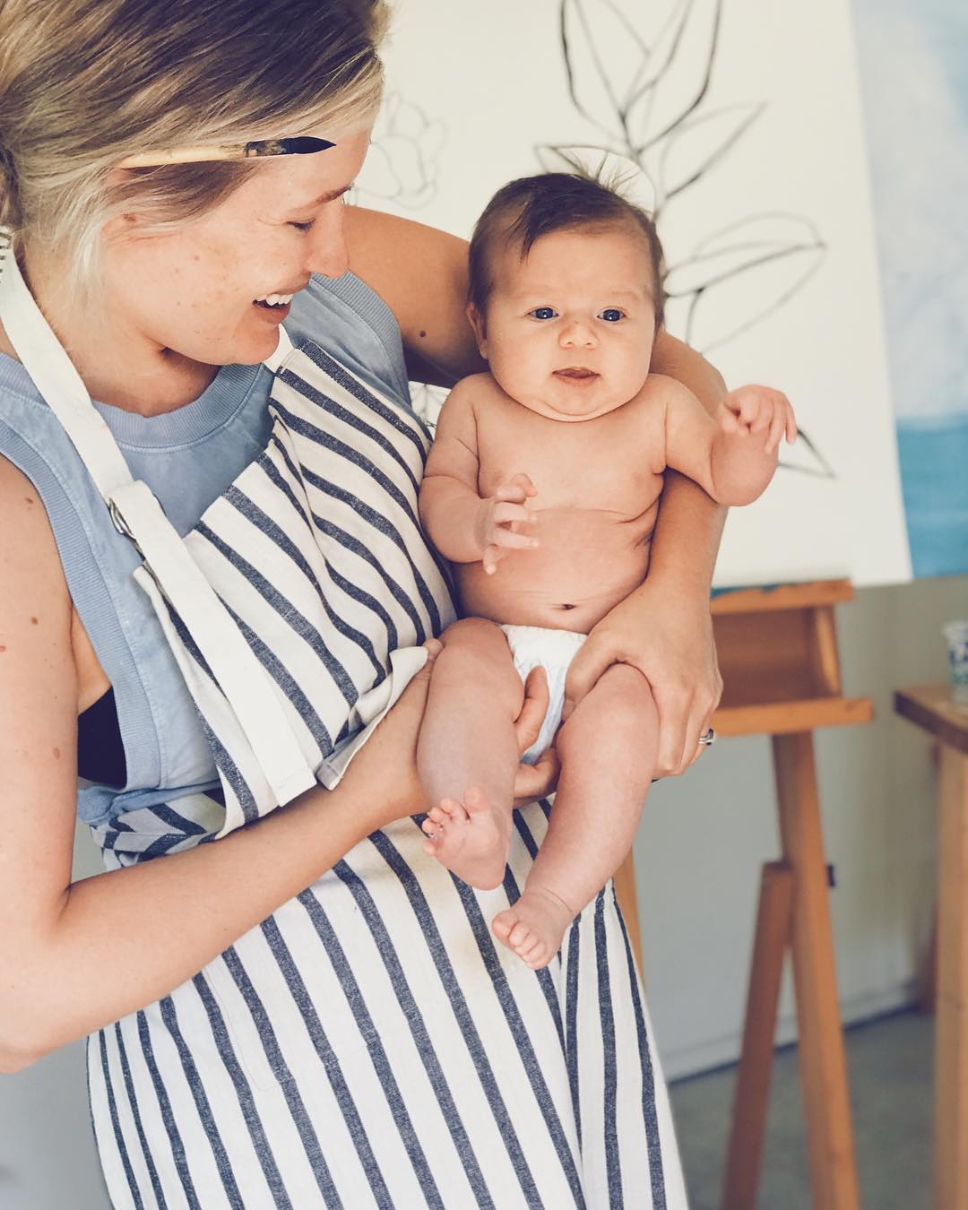 Introducing my newest studio assistant, June Phelps! #7weeks #junepeytonphelps #mintedartist