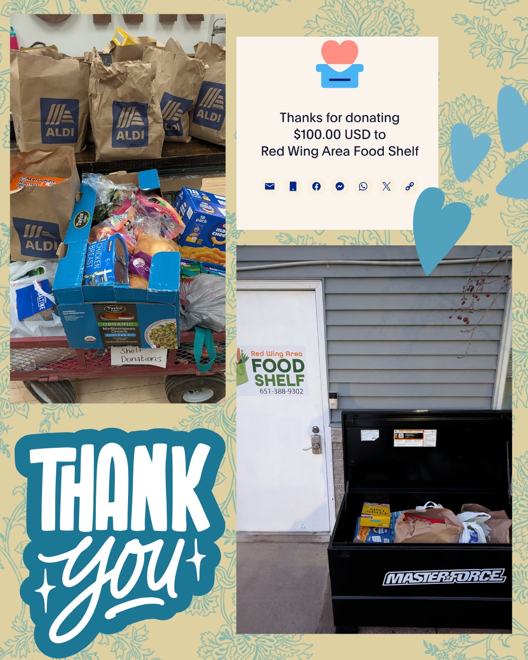 What else can we say but...WOW...THANK YOU! ❤️ Our hearts are so full after an amazing sale & food drive to benefit the Red Wing Area Food Shelf. Thank you to everyone for your donations & support! #redwingmn #redwing #shoplocal #mnstrong #mn #minnesota #minneapolisstrong