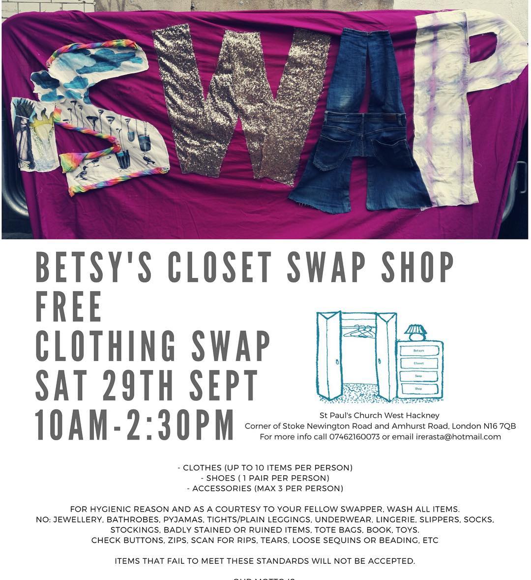 We are very excited to say @betsysclosetswapshop shall be joining us on Saturday during the zero waste market 10-2:30pm. So why not bring that outfit you haven’t worn in years and get a new look in your wardrobe this winter season.. don’t forget to book your free 💺 seat to A @plasticoceansuk film screening, panel discussion and social on this Saturday night. Link in bio @plasticfreehackney @artemisinthewild @hackneycitizen @hackneycouncil @wildhackney @hackneyherbal @hackneycityfarm @getloosefoods @theweeklyshop @hackneymagazine #sustainability #zerowaste #hackney #london #community #plasticocean