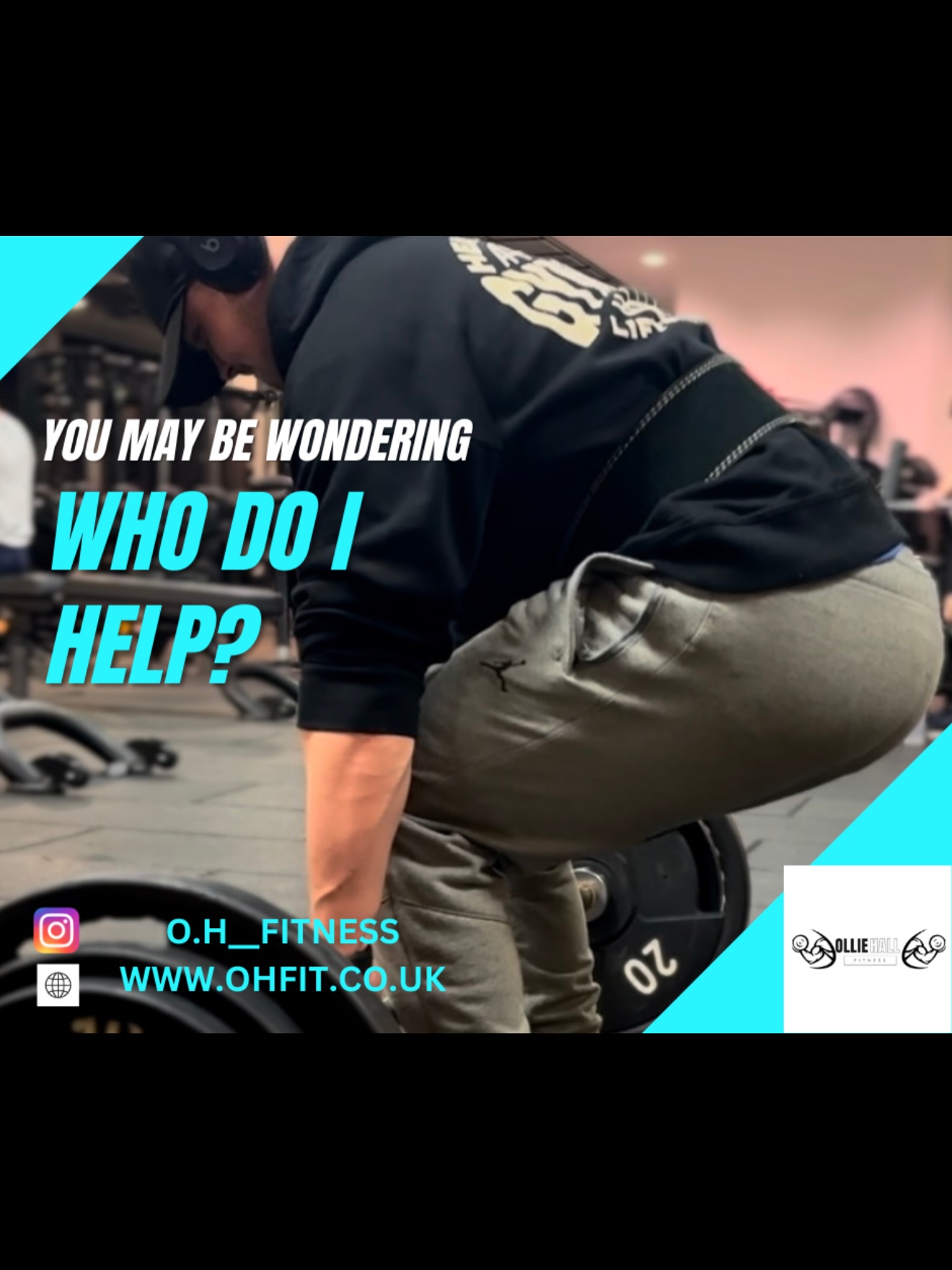 WHO DO I HELP
I want to help AS MANY PEOPLE AS POSSIBLE… If you want to make a change but, have no clue where to start? Want some structure to your workouts? feel like you’ve tried everything and it isn’t working? I want to help YOU
Wether that be:
1-1 Personal Training the most focused option with me being there taking you through the plans I specifically make for you. Go over the perfect form making sure Injury prevention is 100% adhered to.
Online coaching- Having the complete structure of a workout ready on your phone for you. Going into the gym just going through the motions with no plan? Eliminate that with an online coach giving you a full plan, form analysis, macro calculations, check ins and more…
IF YOU WANT TO MAKE A CHANGE GET IN TOUCH NOW FOR YOUR FREE CONSULTATION📲
https://www.ohfit.co.uk/contact
My reviews:
https://uk.trustpilot.com/review/ohfit.co.uk