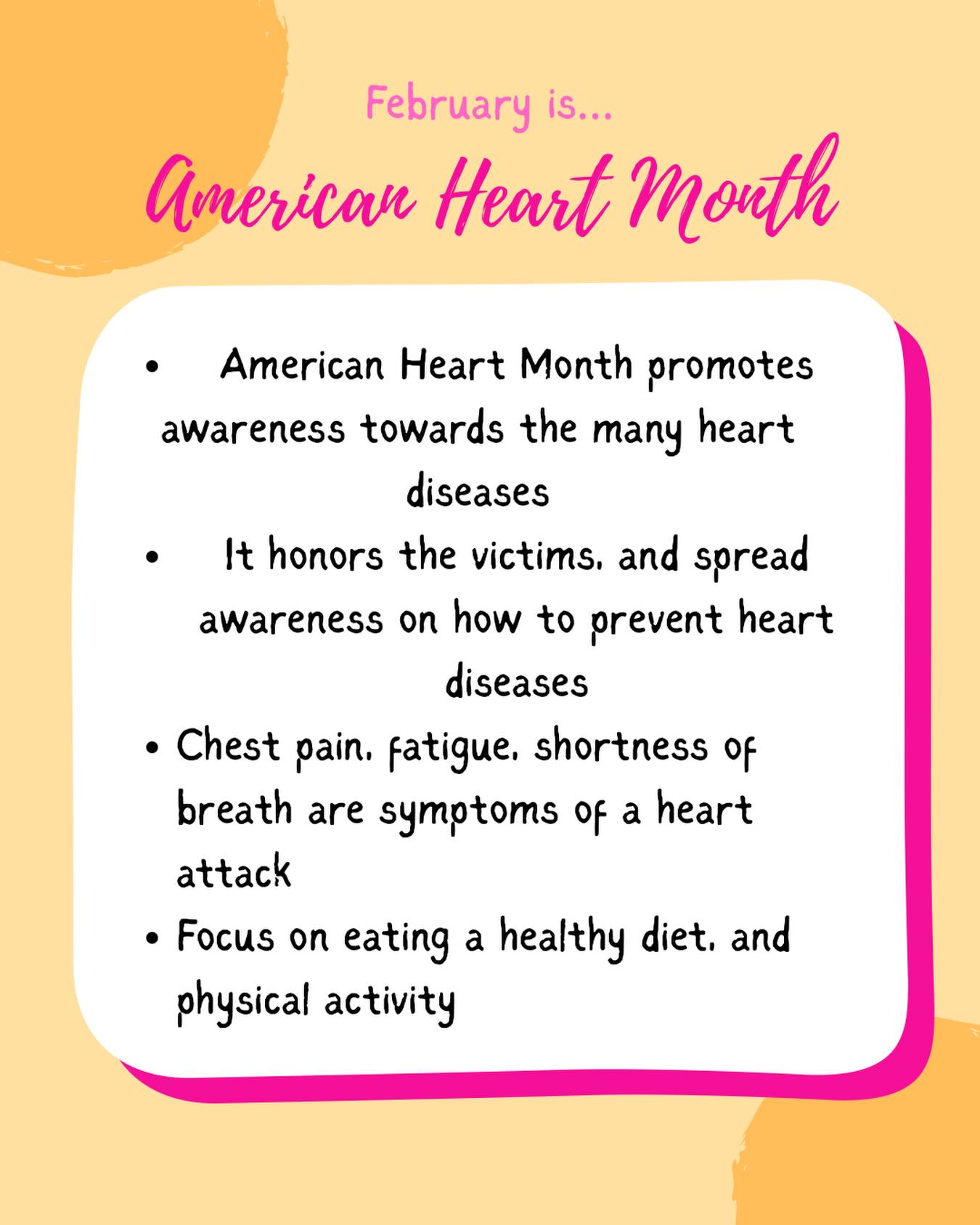 This February, let’s protect our hearts and prioritize our health. #americanheartmonth❤️