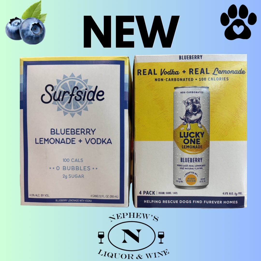 💫 N E W 💫
🫐 Warmer weather is approaching!
🌊Surfside blueberry lemonade and vodka with 100 calories, no bubbles and only 2 g of sugar sounds like a delicious way to get into the mood for spring.
🐾 Lucky One blueberry lemonade is a noncarbonated, ready to drink vodka cocktail. As part of the High Noon family, this beverage has 100 calories, uses real juice and uses a portion of the proceeds to support rescue dog organizations
🐶 Now for the fun part. Do you live with a rescue dog? Share their name and a fun comment about them below! #rescuedog #upstateny#champlainny #lakechamplain #vermont @drinksurfside @highnoonsunsips @luckyonelemonade