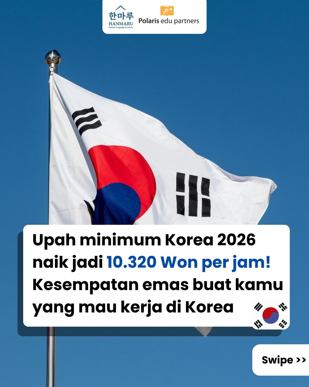 ๊ฐ์ฆ์! Go 2 KOREA
Ada info baru nih! Upah Minimum Korea 2026 naik jadi 10.320 won per jam, atau setara Rp25jutaan per bulan.
Artinya, peluang kerja ke Korea makin menarik dan menjanjikan buat pejuang GtoG, dan yang pasti legal, terjamin dan transparan karena resmi dari pemerintah.
#belajarbahasakorea #bahasakorea #kerjakorea #epstopik #topik #gotokorea #g2gkorea #lokerkorea #kursusbahasakorea #pmikorea #kelasonline #onlineclass #koreanlearning
