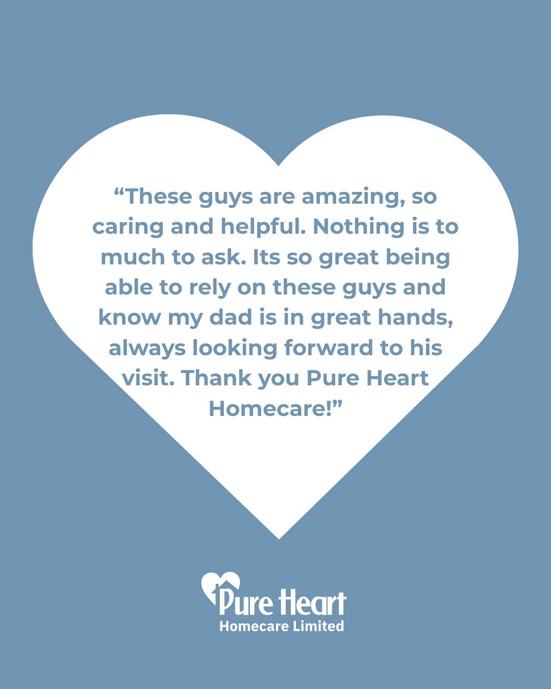 “These guys are amazing, so caring and helpful. Nothing is to much to ask. Its so great being able to rely on these guys and know my dad is in great hands, always looking forward to his visit. Thank you Pure Heart Homecare!”
Thank you for such kind words! 💗
purehearthomecare.co.uk
#PureHeartHomeCare #Review