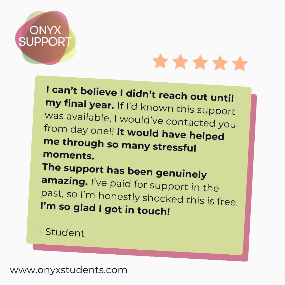 So many students only find out about Disabled StudentsтАЩ Allowance (DSA) when theyтАЩre already overwhelmed, or after theyтАЩve paid privately for support that may be available through DSA.
DSA is funding that can help remove study-related barriers for eligible students with a long-term condition (including mental health, ADHD, autism, SpLD, chronic illness, sensory/physical disabilities).
Support is needs-led, and recommendations can include things like specialist study skills support, mentoring, assistive software/tech, and other adjustments (depending on your assessment).
ЁЯСЙ Reading up on DSA doesnтАЩt mean you have to apply, itтАЩs simply about knowing what support exists, so you can make the best choice for you.
#DisabledStudentsAllowance #DSA #DSAUK #StudentSupport #UniversitySupport #DisabledStudents #NeurodivergentStudents #ADHDUK #AutisticStudents #DyslexiaSupport #StudentWellbeing #MentalHealthStudents #UKUniversity #ReasonableAdjustments #OnyxSupport