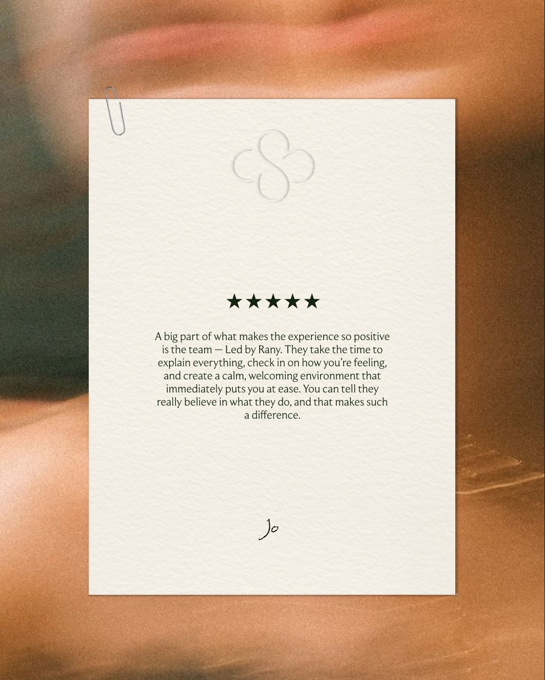 Five of our favourite 5 star reviews from our skin & facial clients ⭐️
Your little love notes mean the world to us and remind us why we love doing what we do 🤍