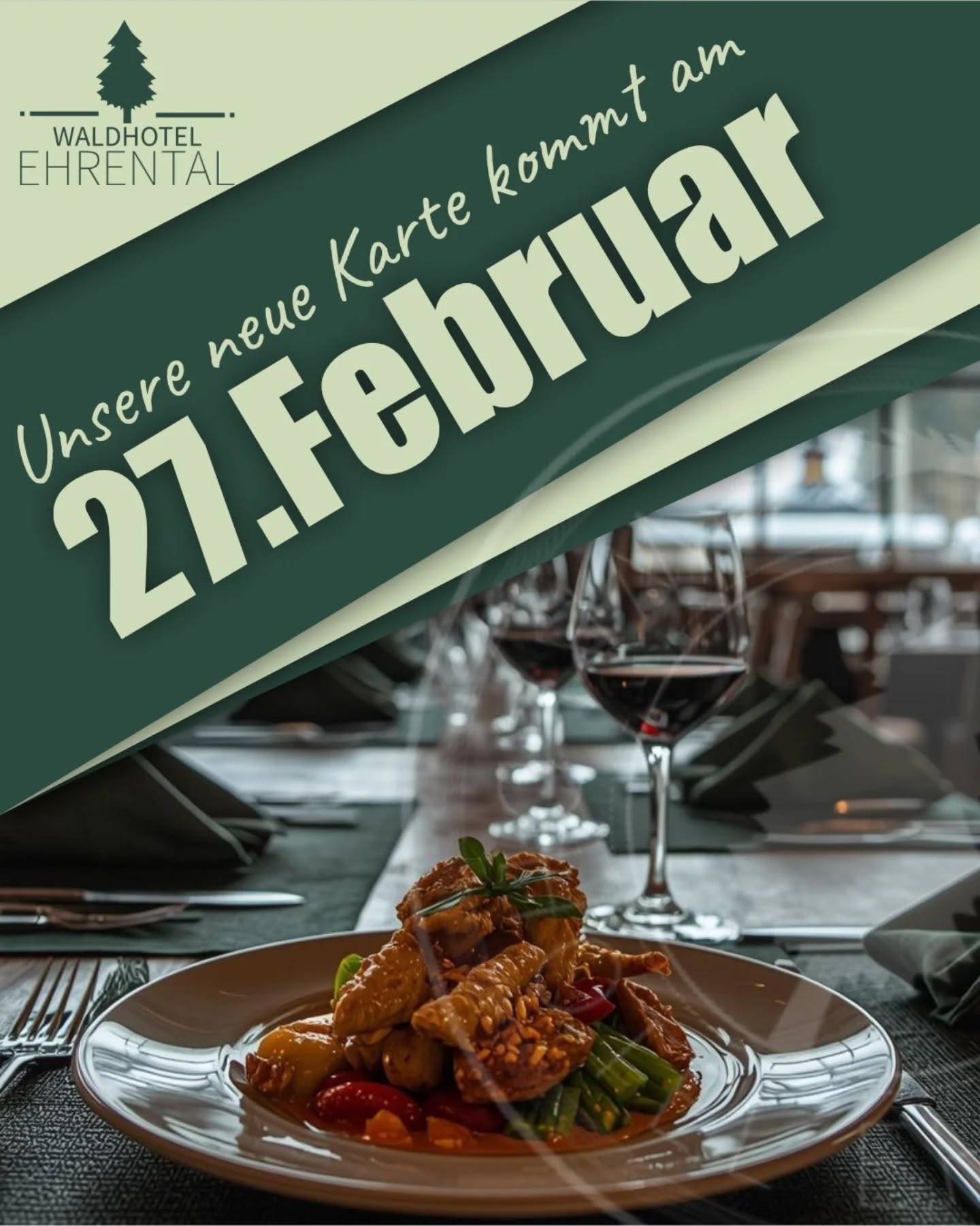 Neue Köstlichkeiten gibt es bei uns im Waldhotel ab dem 27.02.2026🌿
Ihr wollt probieren? Kein Problem 😉
Ruft gerne an, um einen Tisch zu reservieren 📞
Wir freuen uns auf euch💚
#ZeitfürWald🌿
#ZuGastbeiFreunden🌿